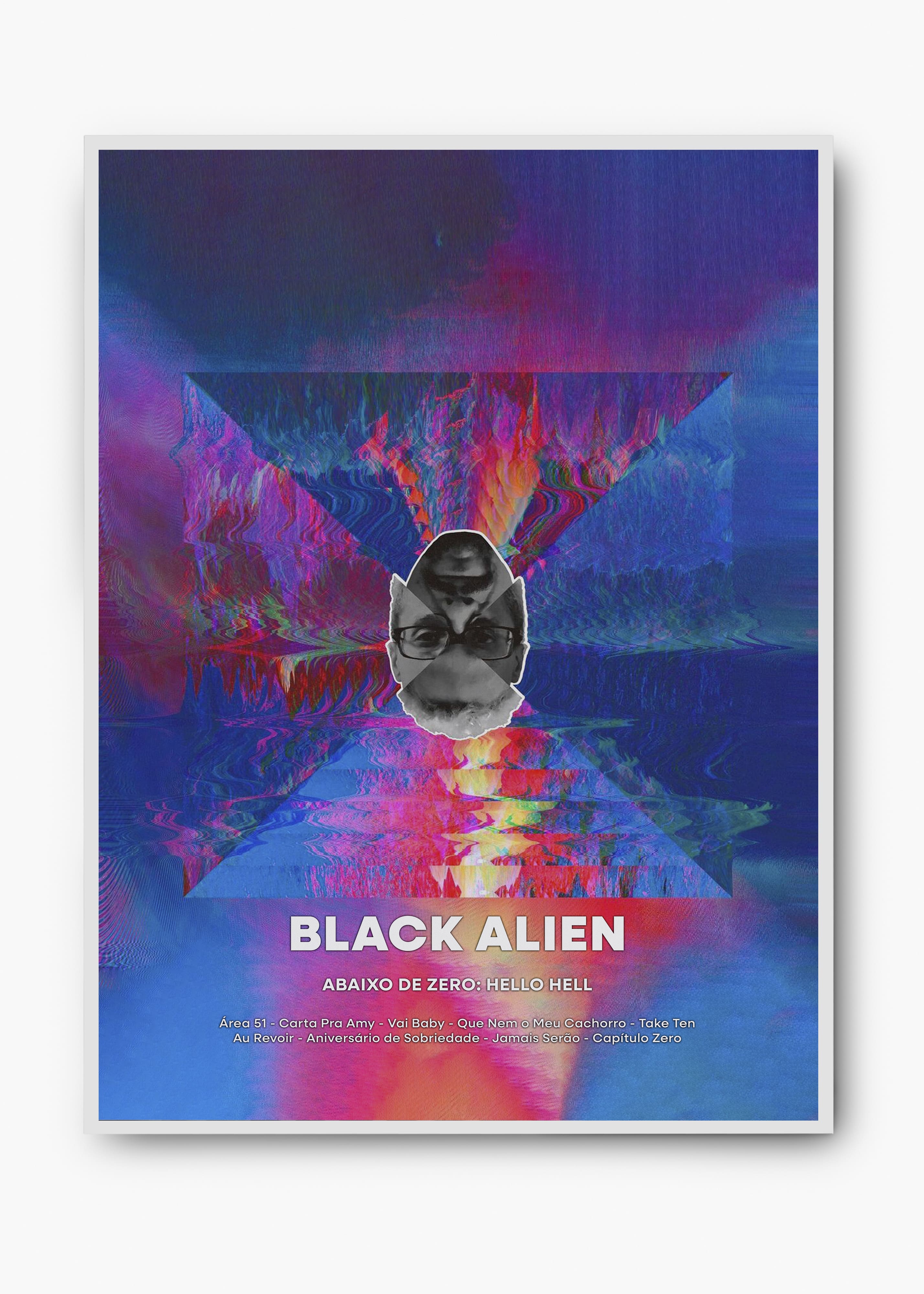 Quadro Black Allien Abaixo de Zero Hello Hell Capa