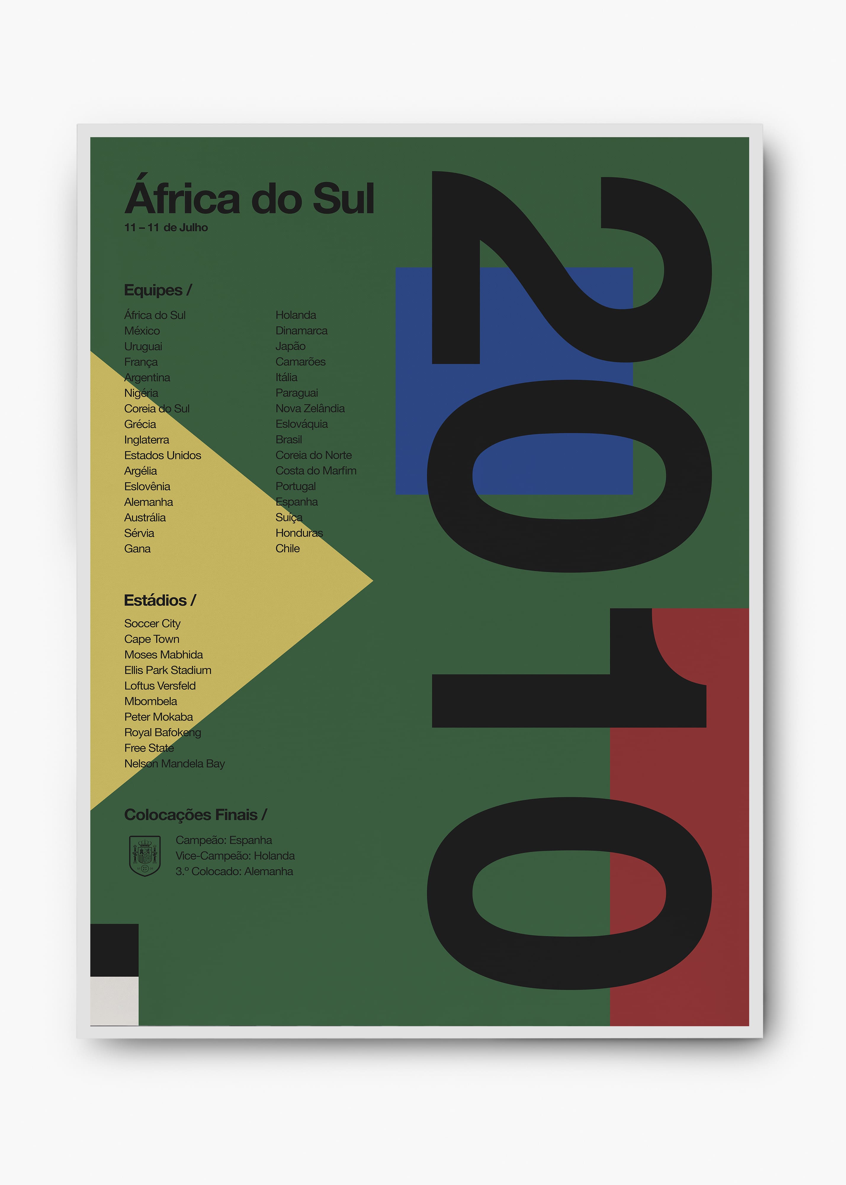Quadro Copa do Mundo África Do Sul 2010