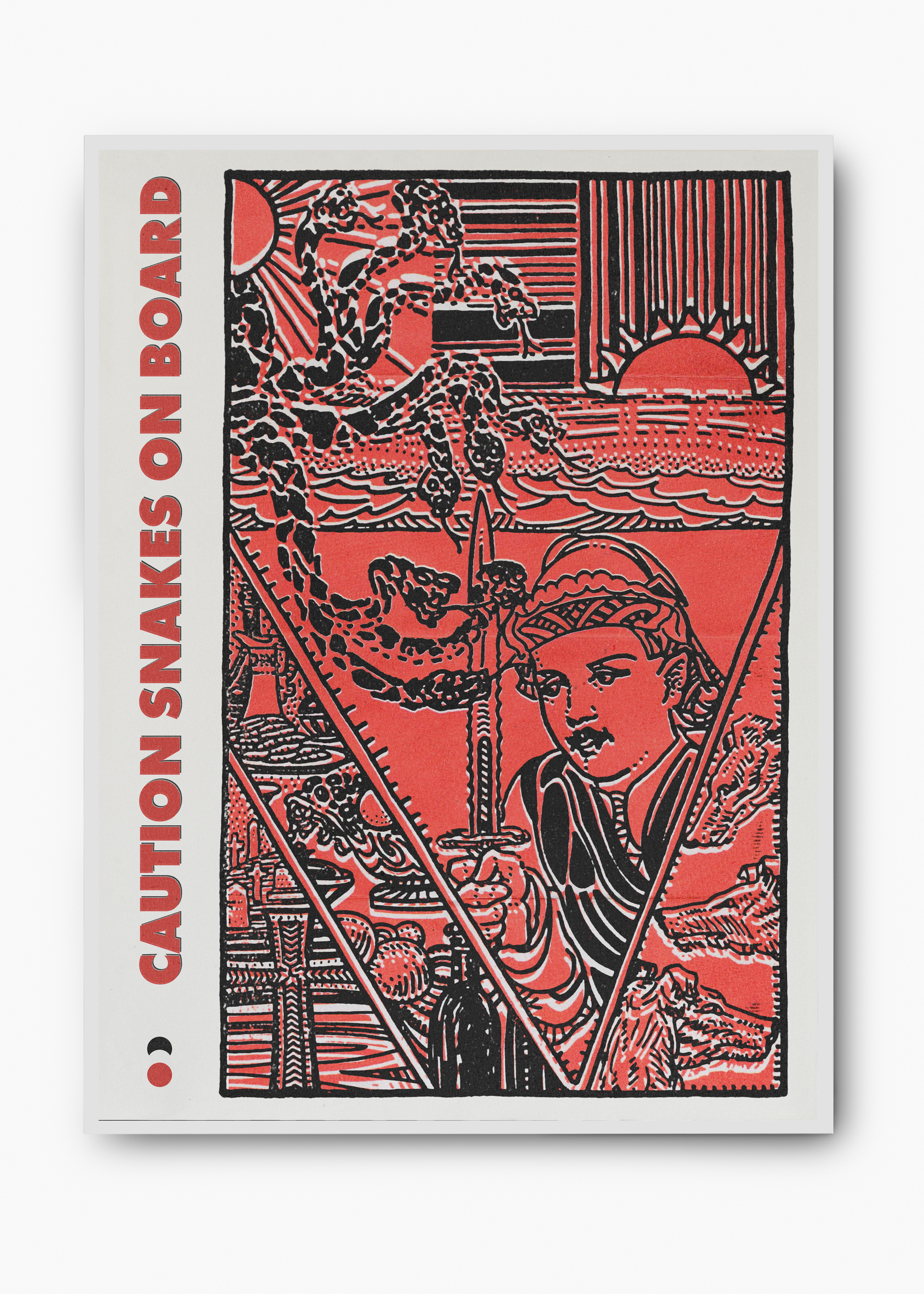Quadro Caution Snakes on Board - 2
