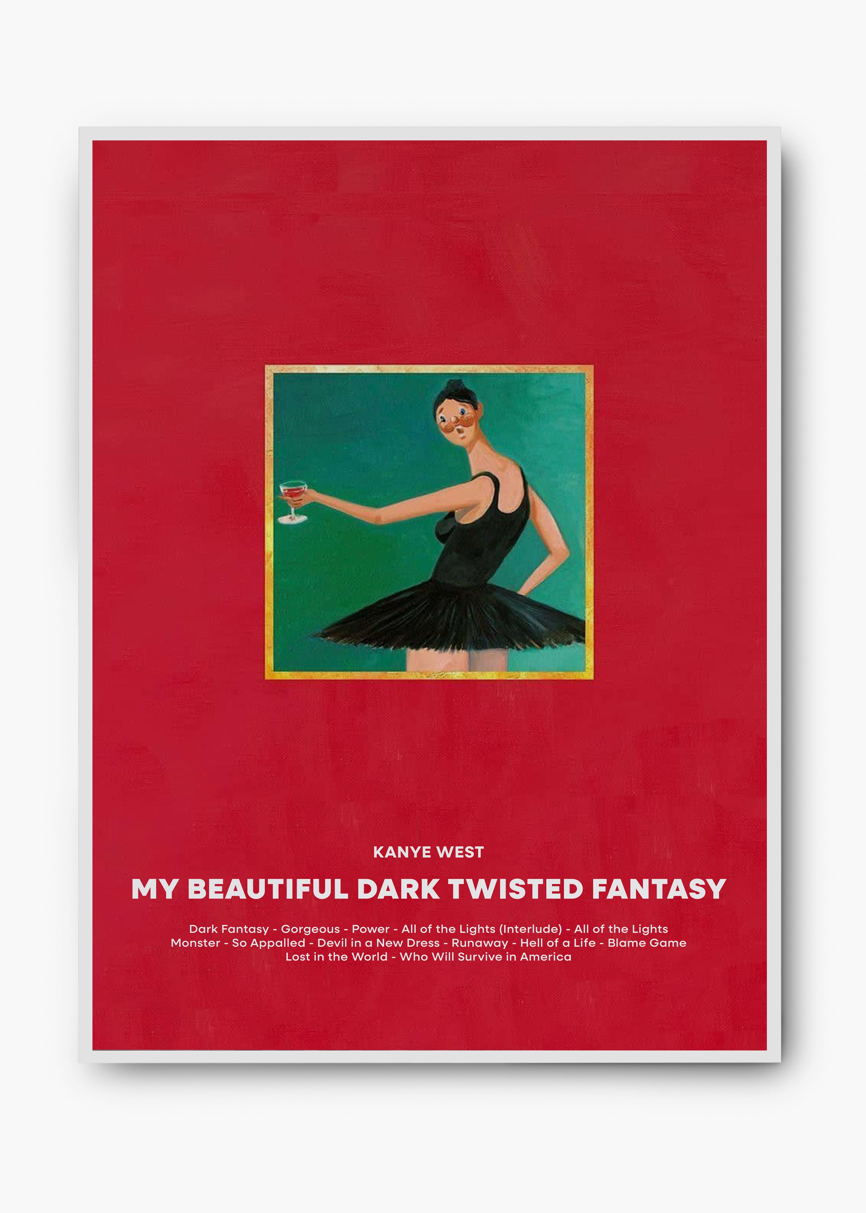 Quadro Kanye West My Beautiful Dark Twisted Fantasy Capa