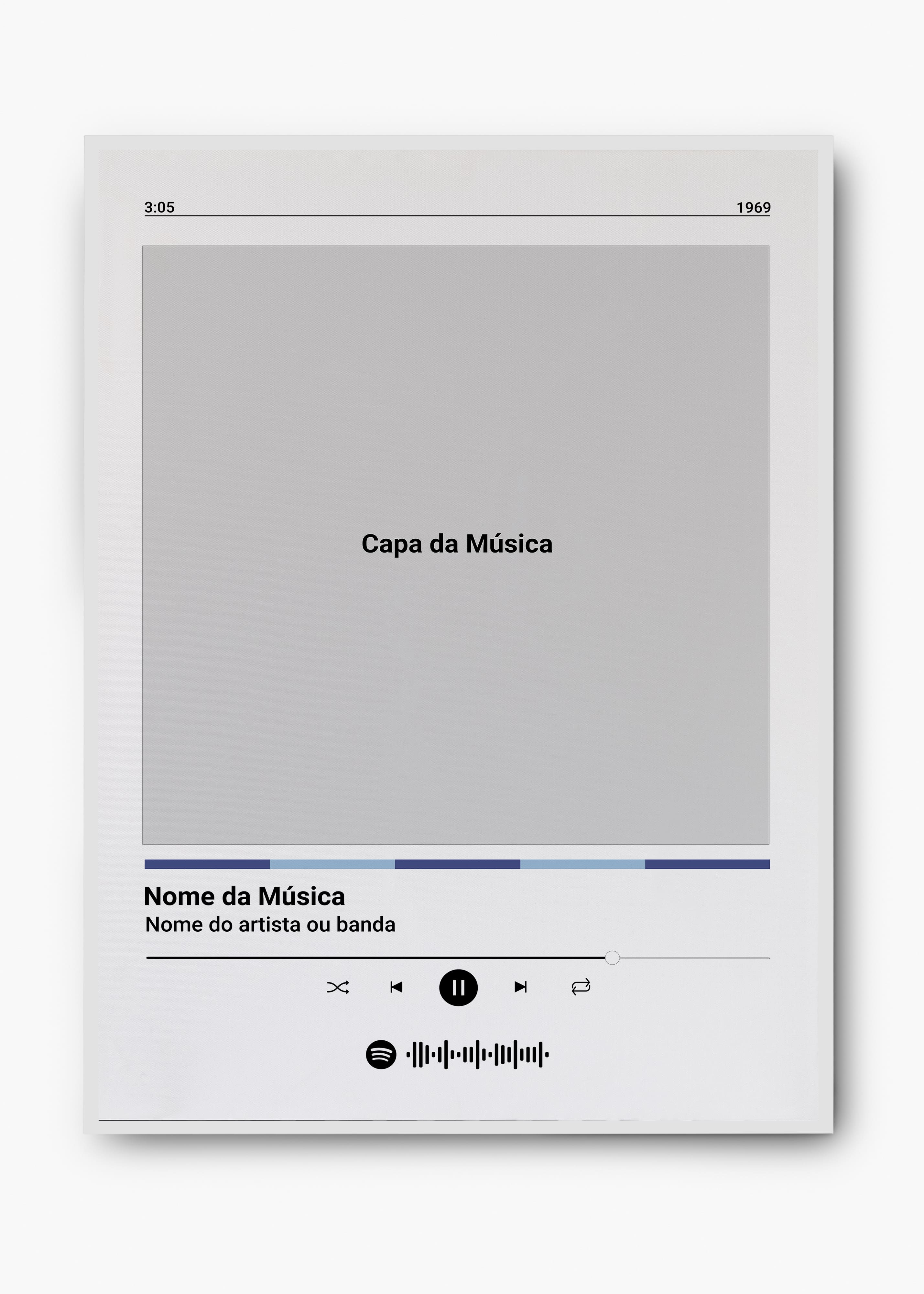 Quadro Spotify Personalizável - Música