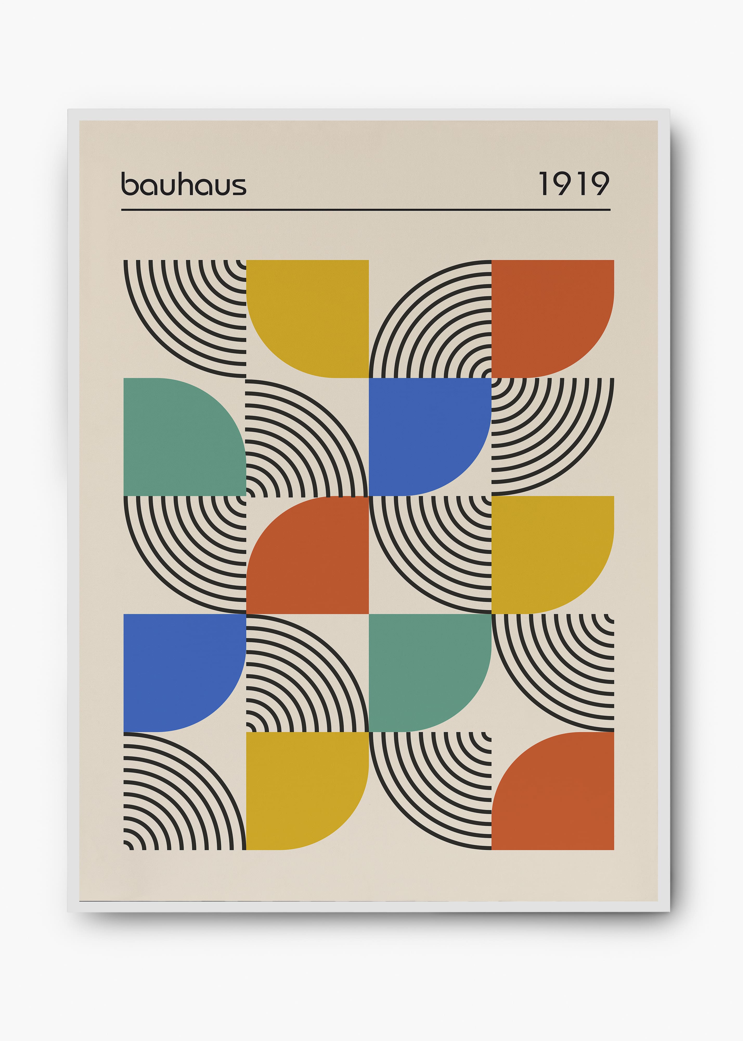Quadro Bauhaus Geometric Harmony