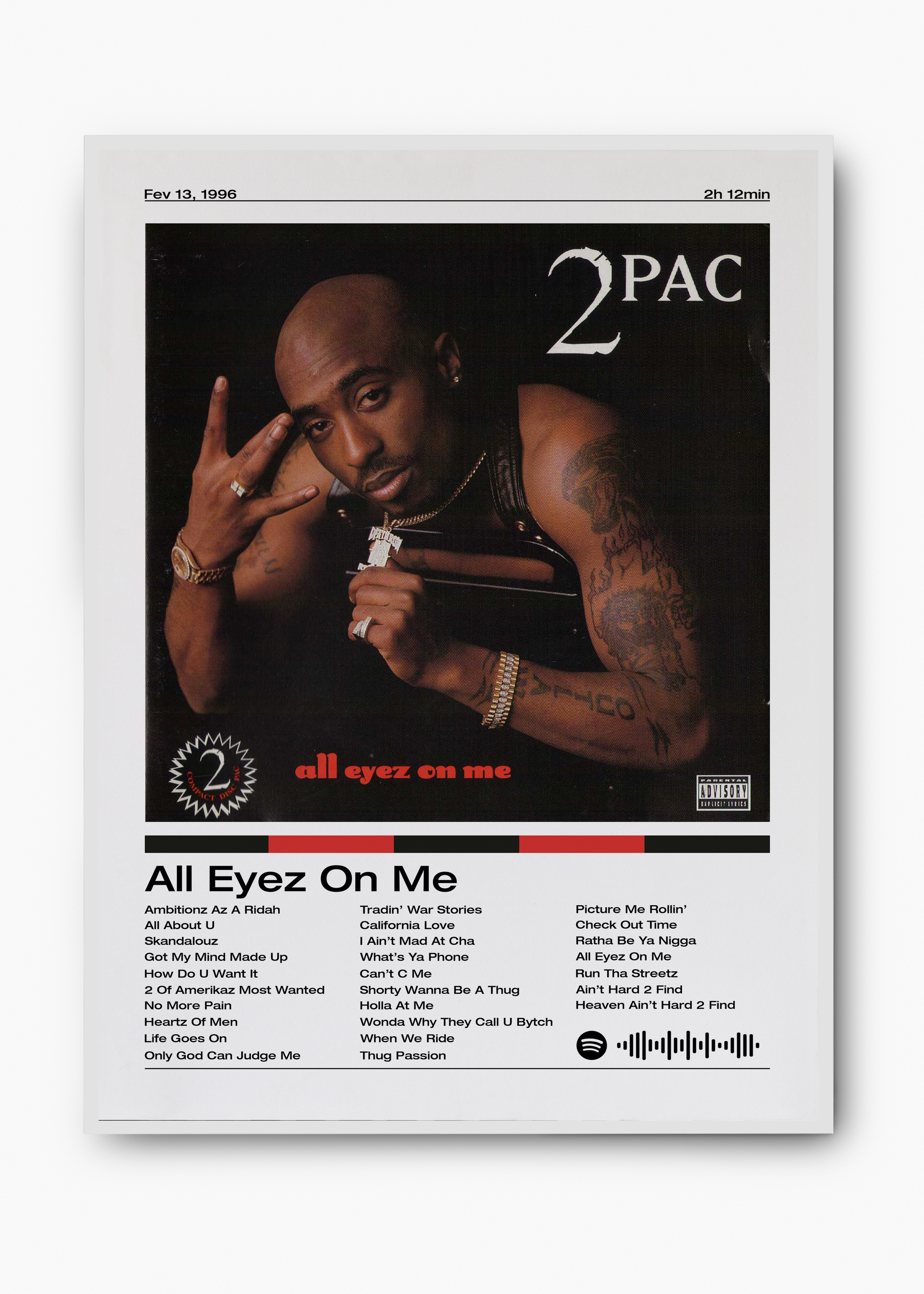 Quadro 2PAC All Eyez On Me - 2
