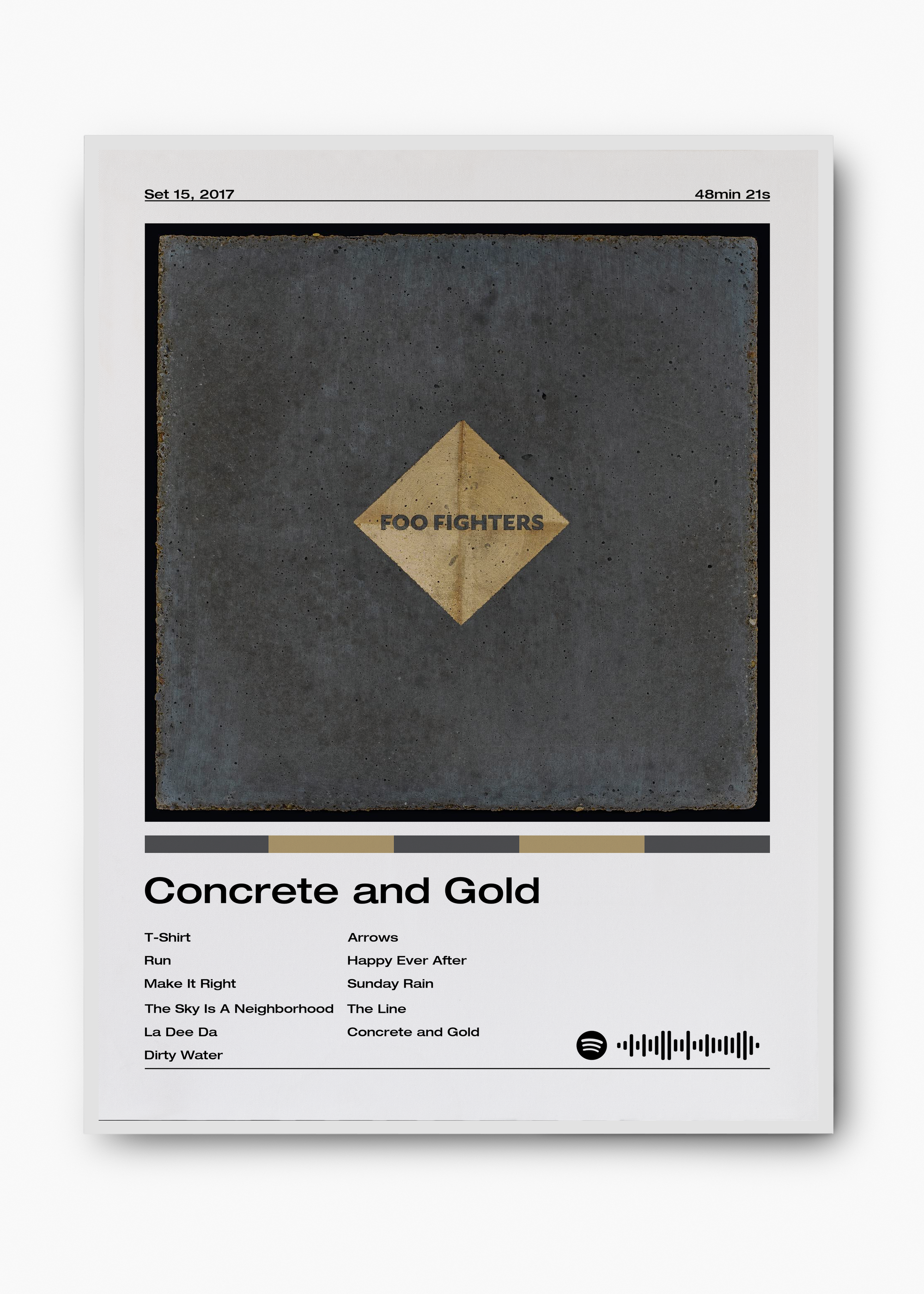 Quadro Foo Fighters Concrete and Gold - 2