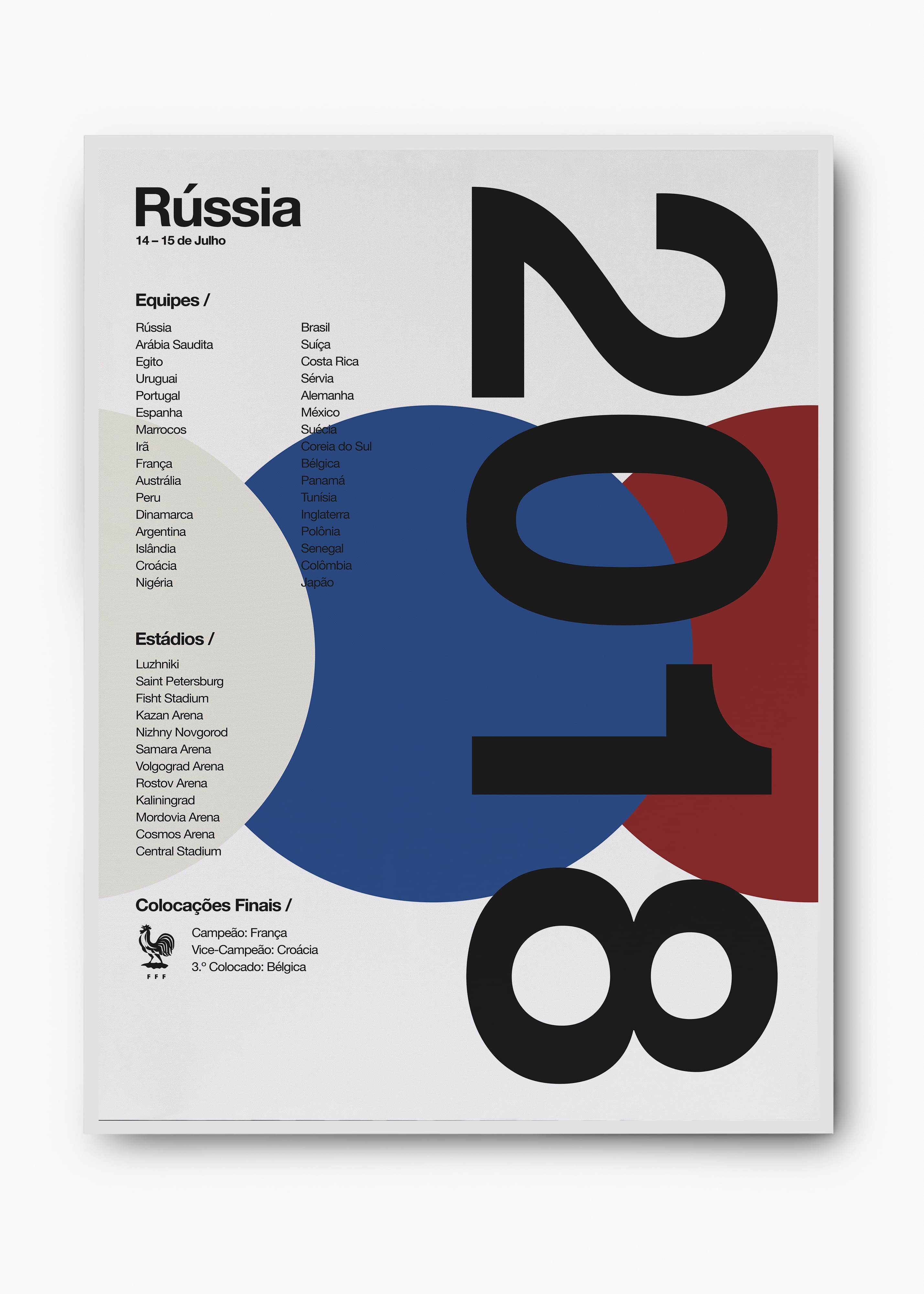 Quadro Copa do Mundo Russia 2018