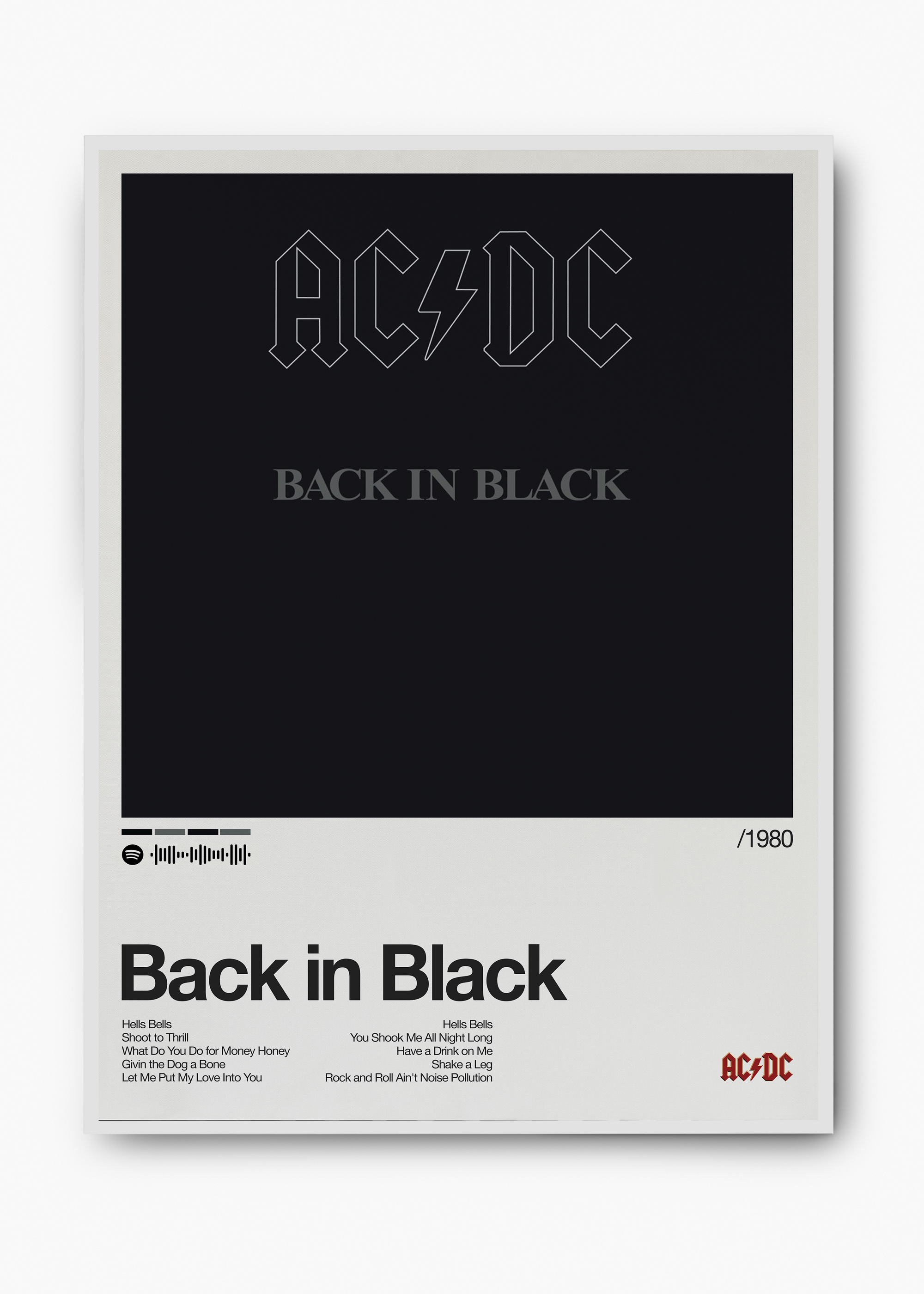Quadro AC-DC Back in Black - 2
