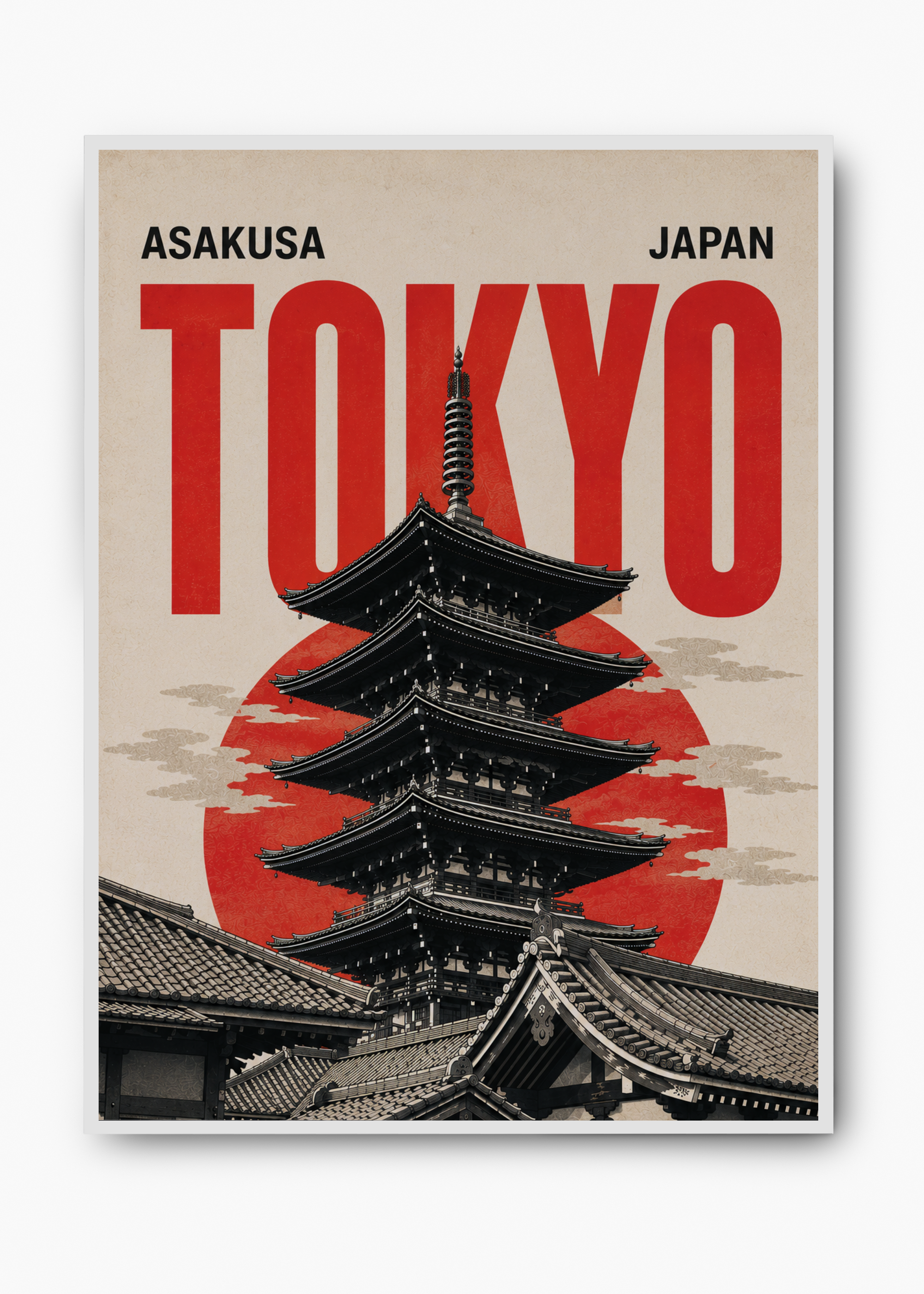 Quadro Japonês Asakusa Red - 2