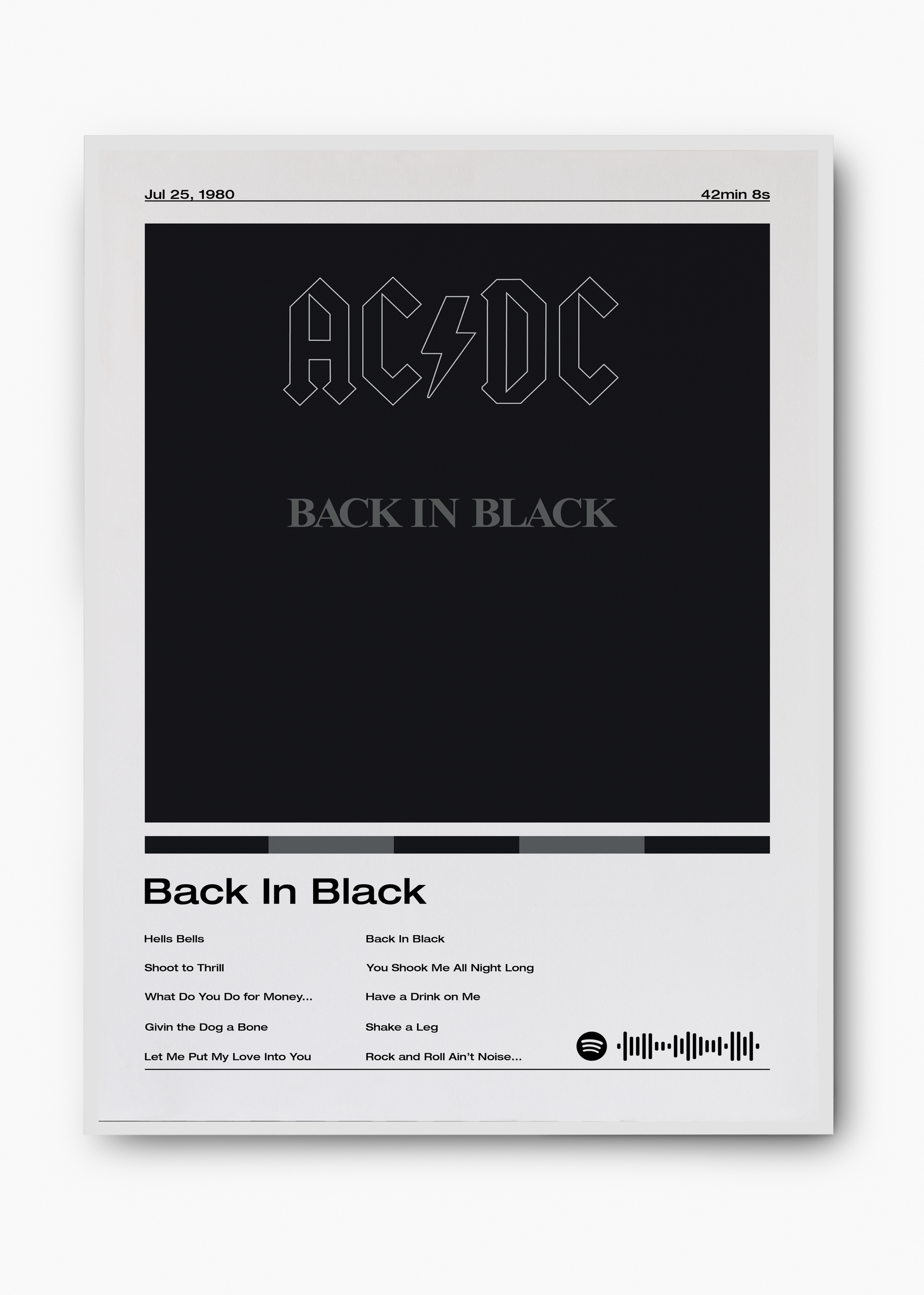 Quadro AC:DC Back in Black v2 - 2