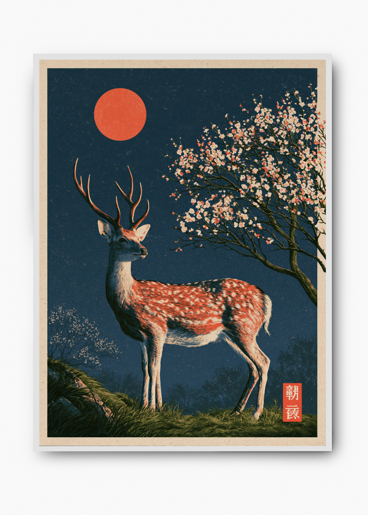 Quadro Japonês Sacred Deer - 2