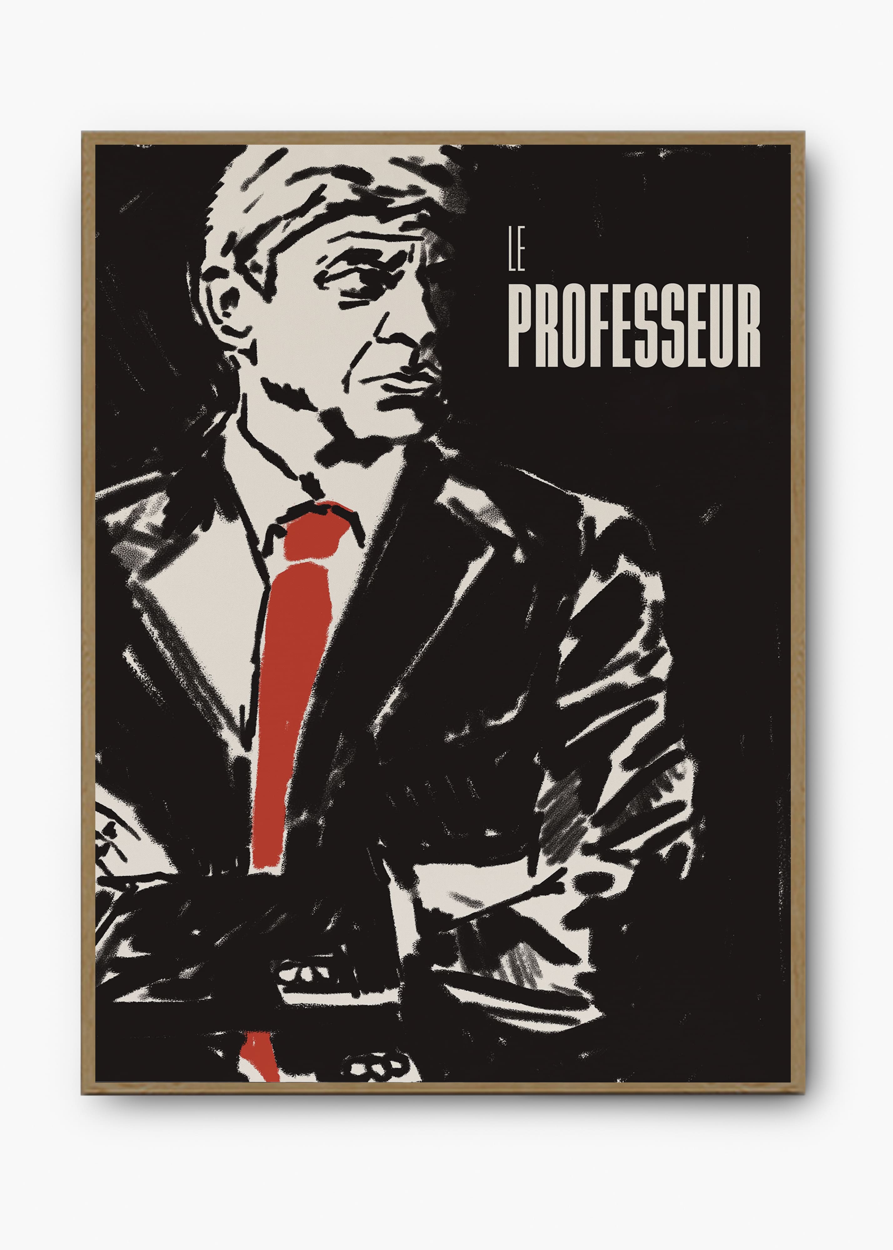 Quadro decorativo Arsene Wenger Le Professeur Arsenal — arte de futebol para parede | Cübe Quadros