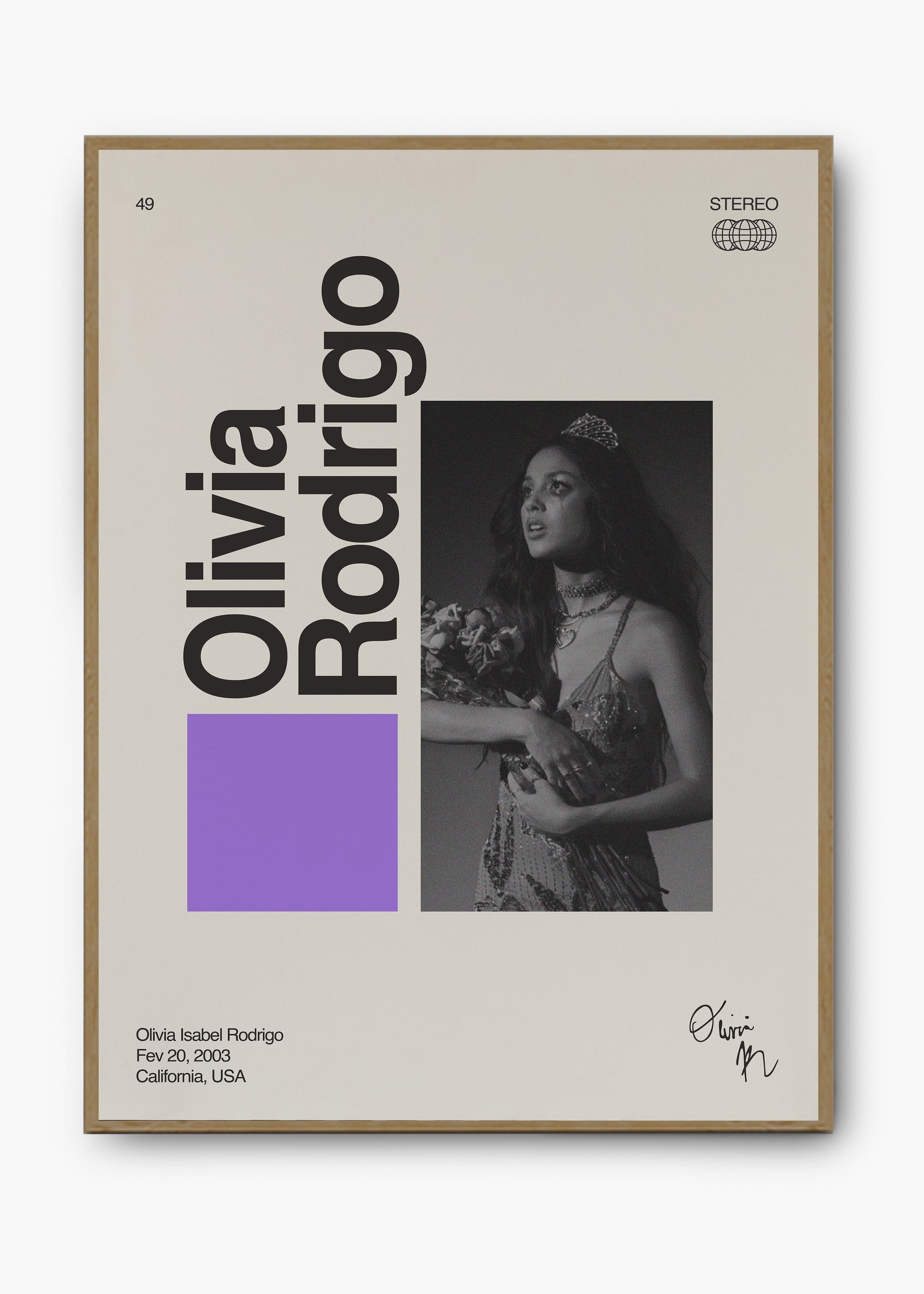 Quadro Signature Olivia Rodrigo