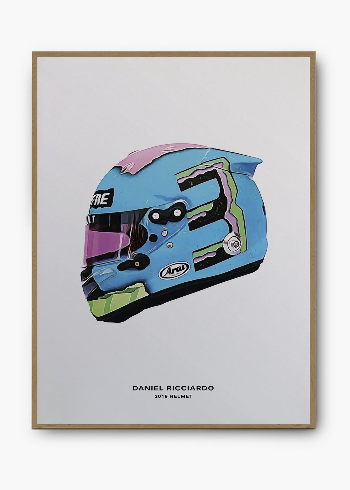 Quadro decorativo Daniel Ricciardo 2019 II — arte de automobilismo para parede | Cübe Quadros