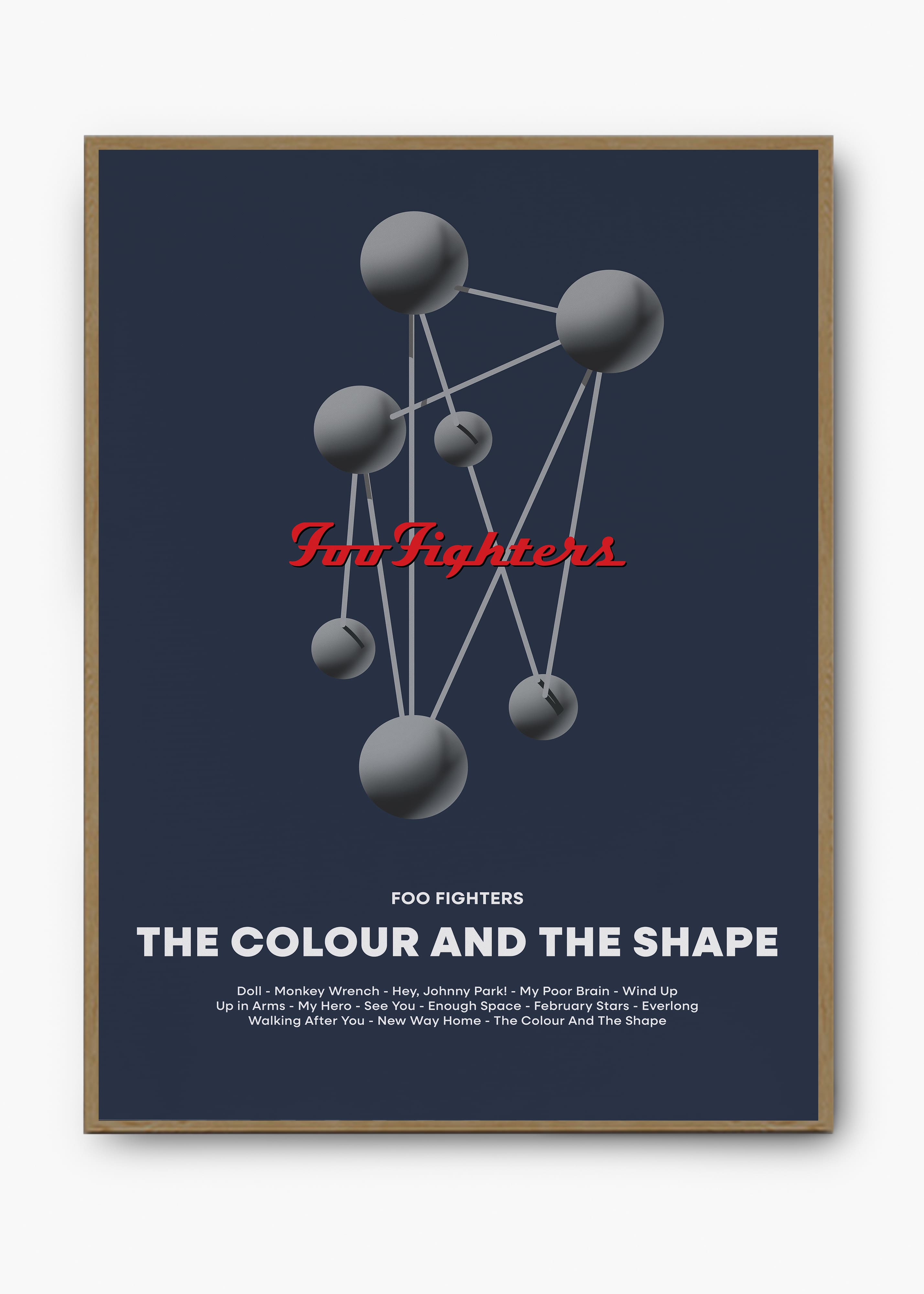 Quadro decorativo Foo Fighters The Colour and the Shape — arte de rock para parede | Cübe Quadros