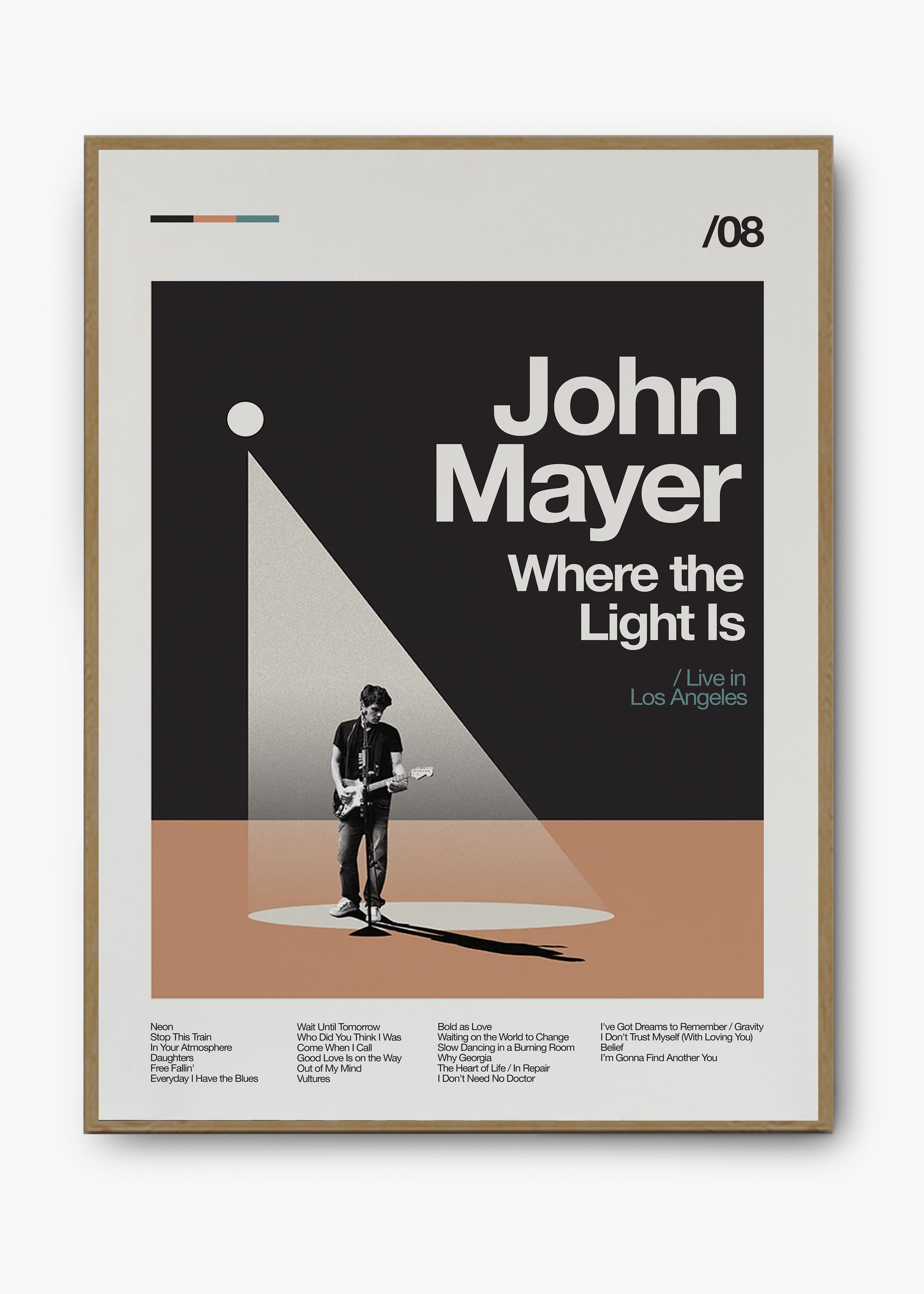 Quadro John Mayer Where the Light Is v2