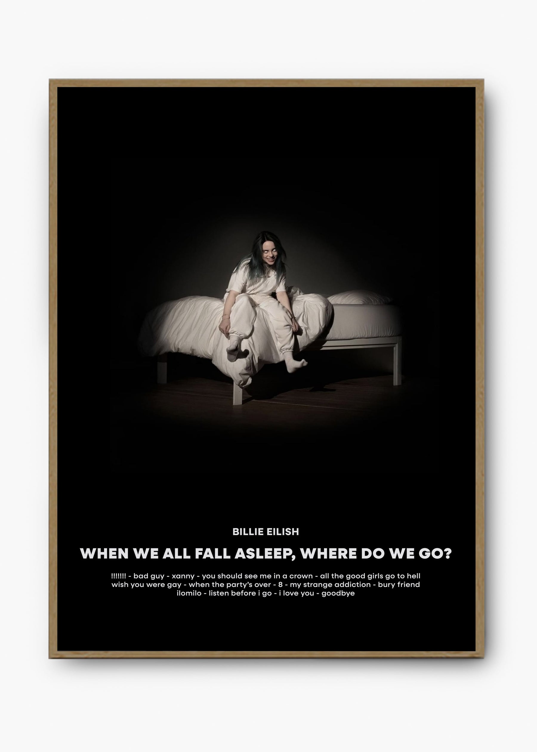 Quadro Billie Eilish When We All Fall Asleep Capa