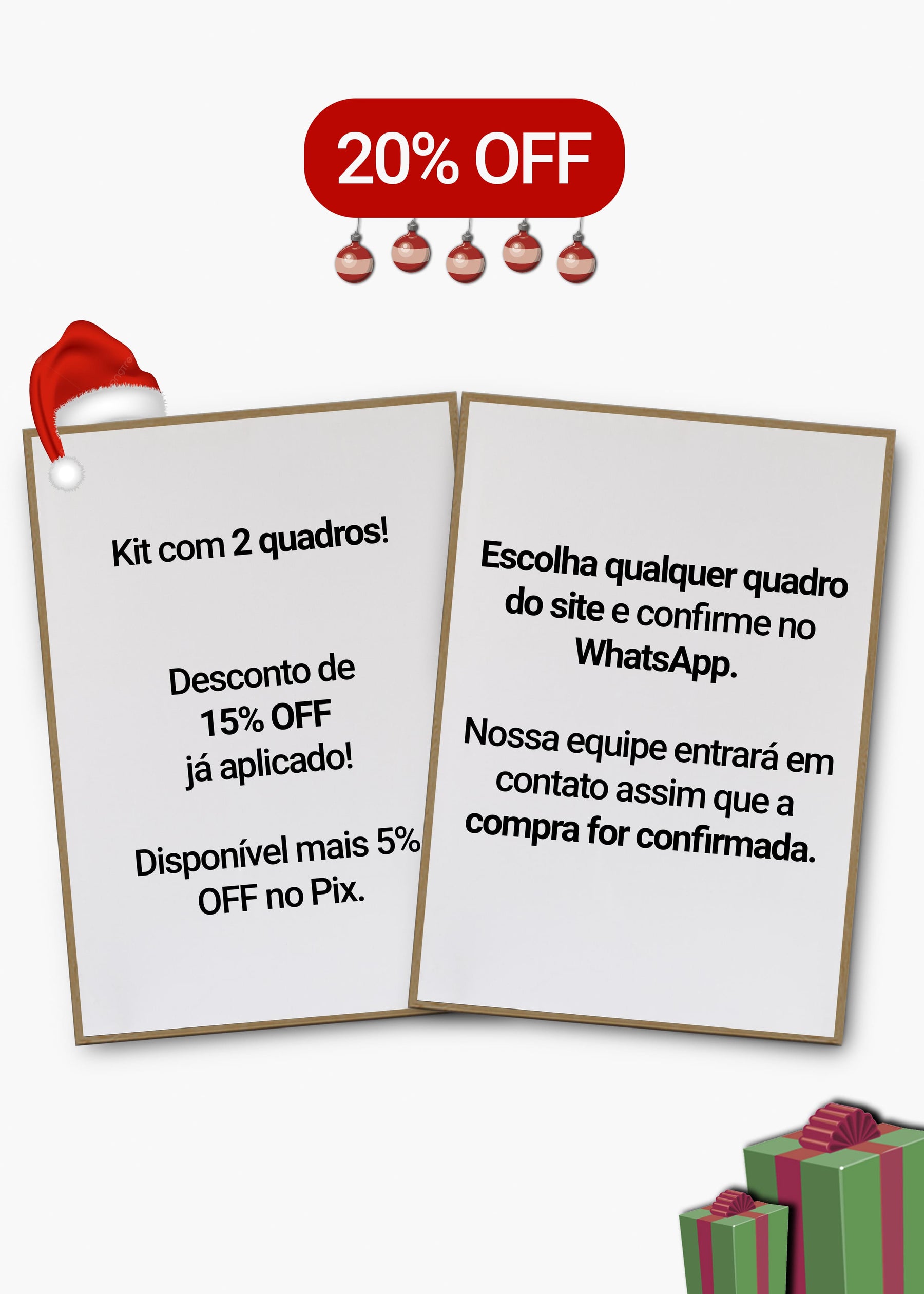 Kit 2 Quadros A Sua Escolha