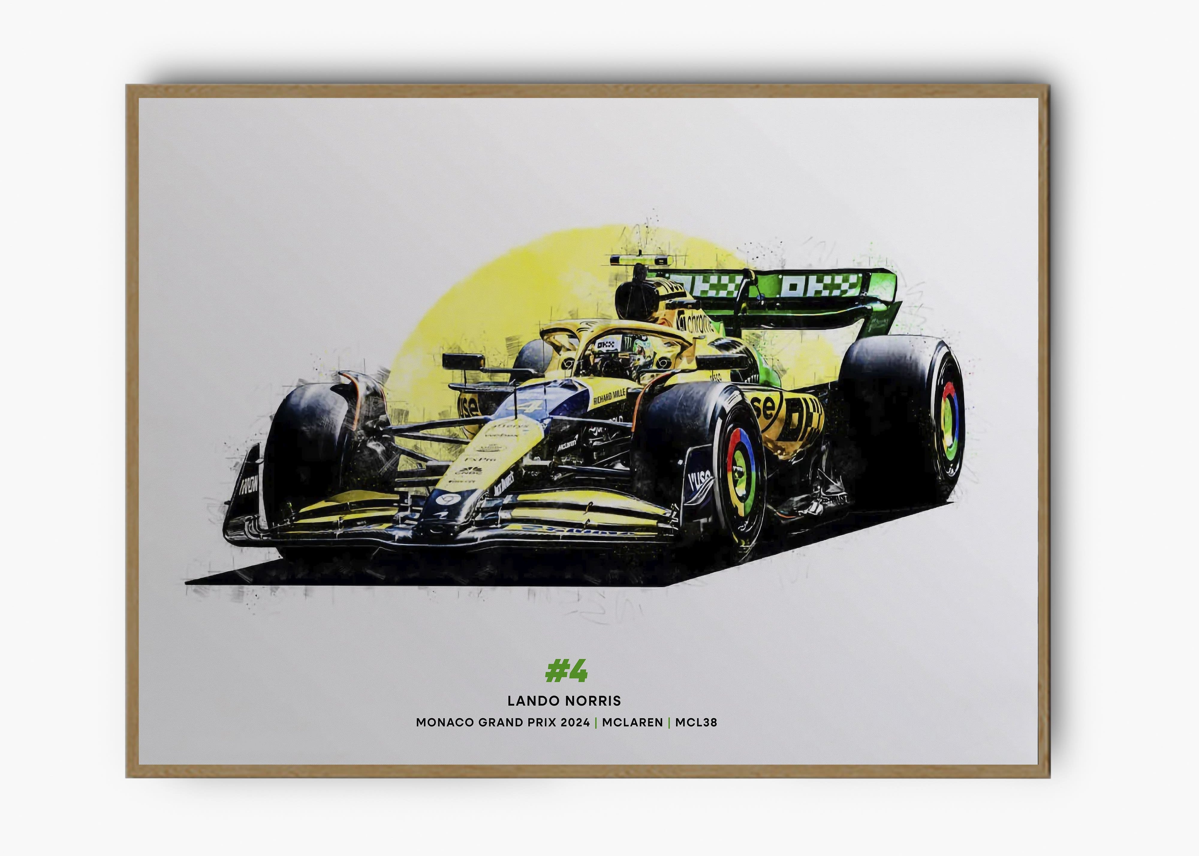 Quadro Lando Norris #4 Monaco GP 2024