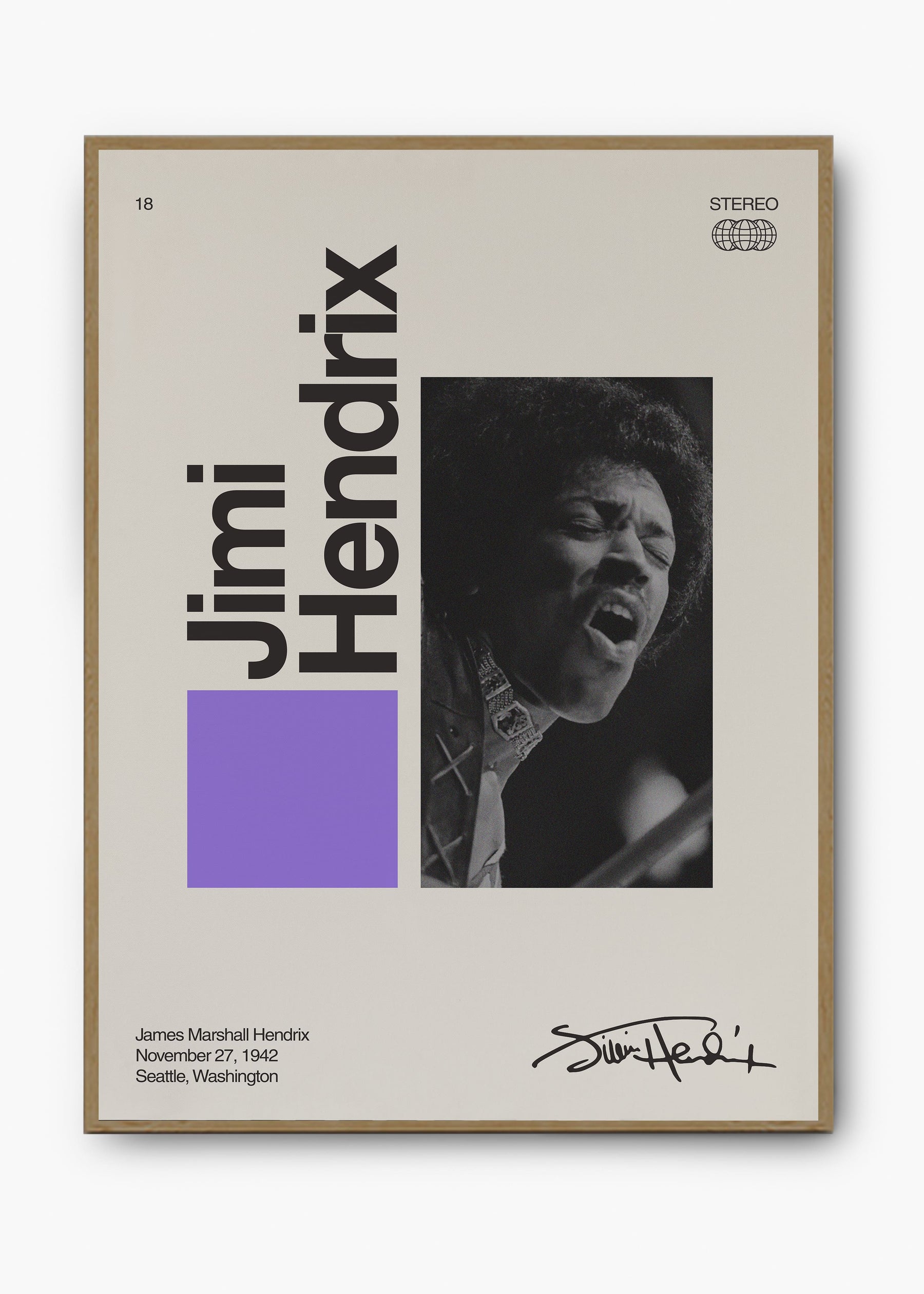 Quadro Signature Jimi Hendrix