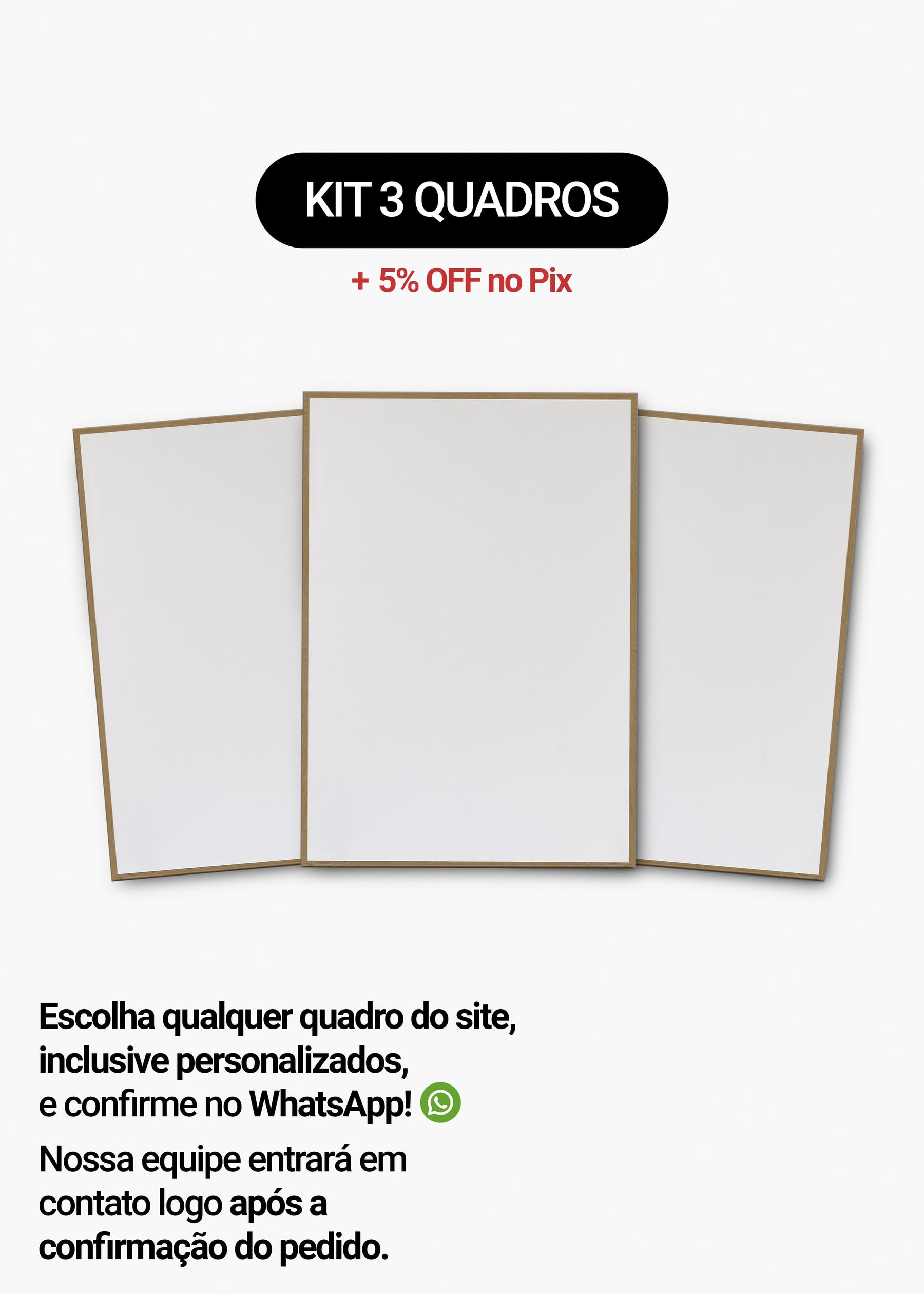Kit 3 Quadros A Sua Escolha