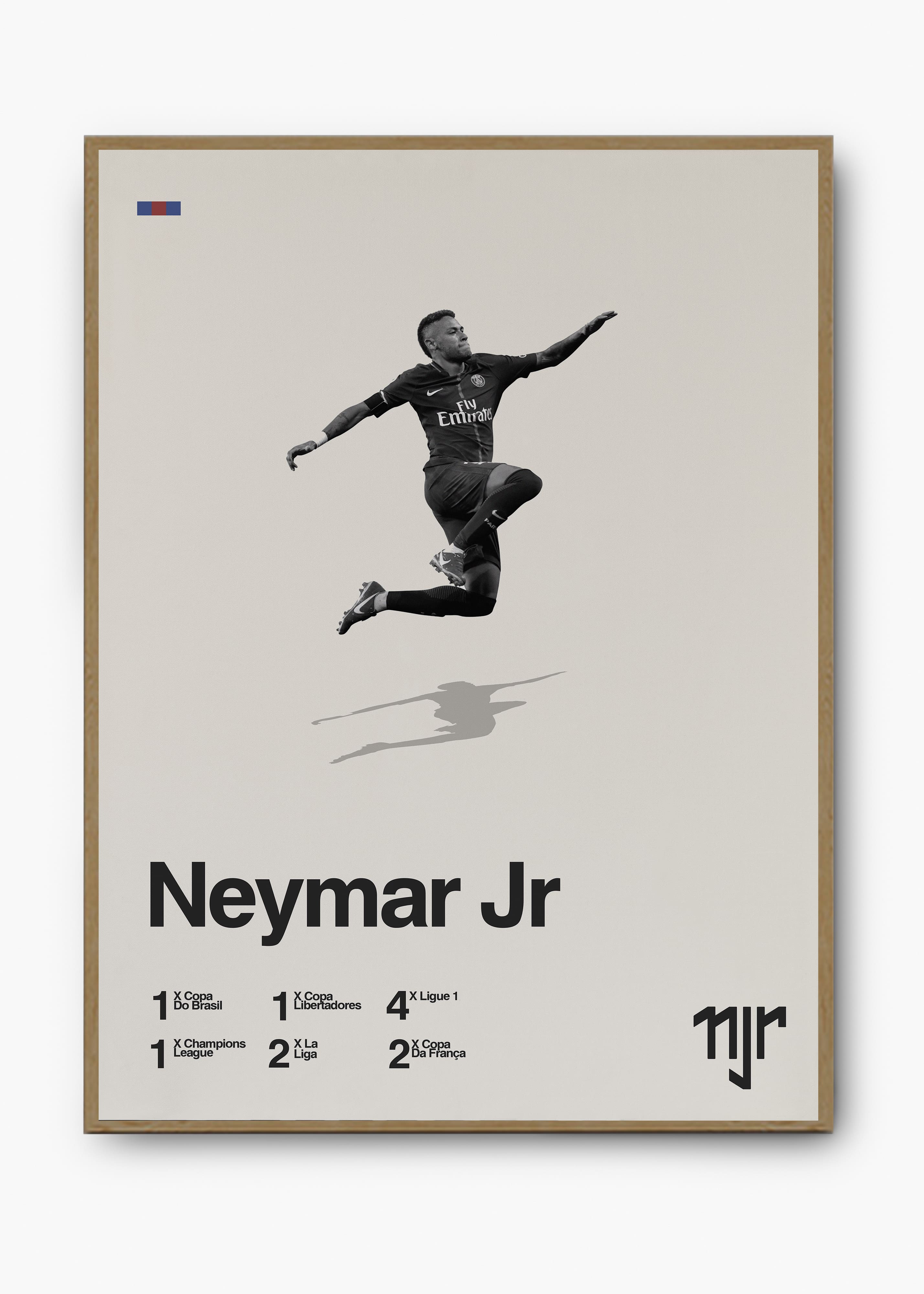 Quadro decorativo Neymar Jr — arte de futebol para parede | Cübe Quadros