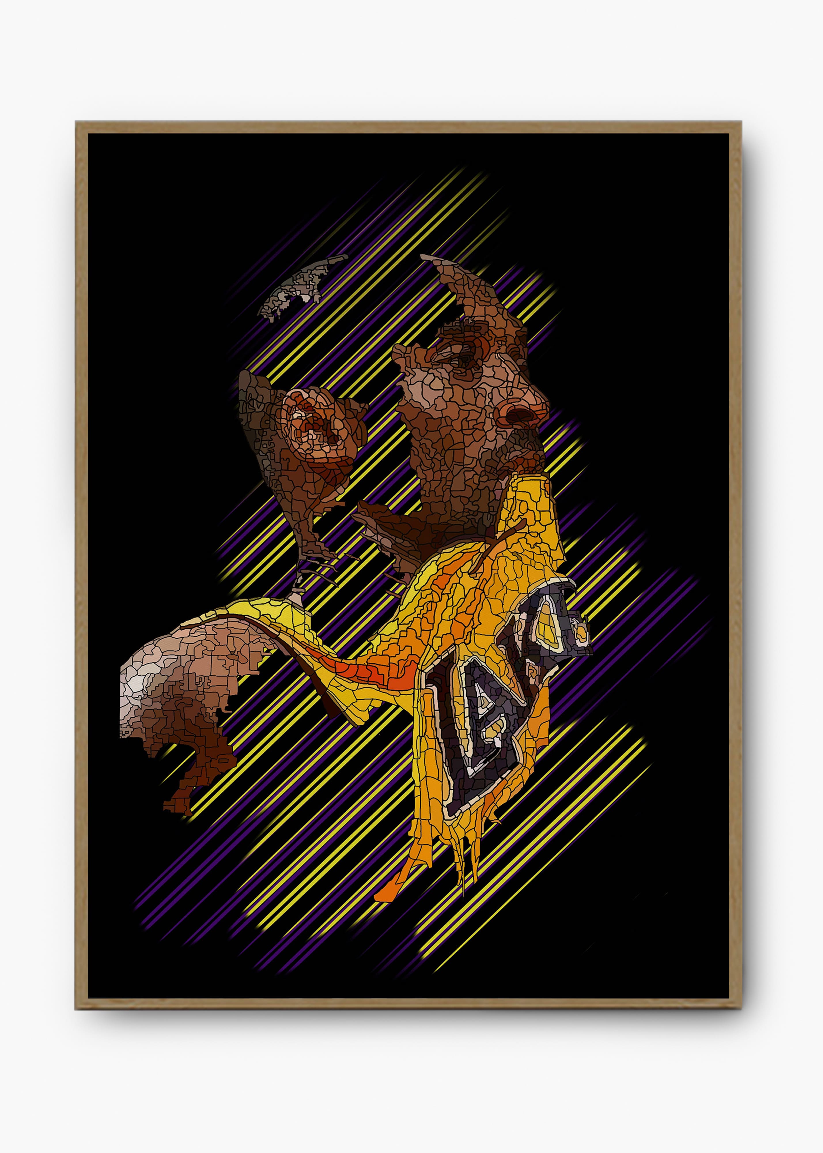 Quadro decorativo Kobe Bryant II — arte de basquete para parede | Cübe Quadros