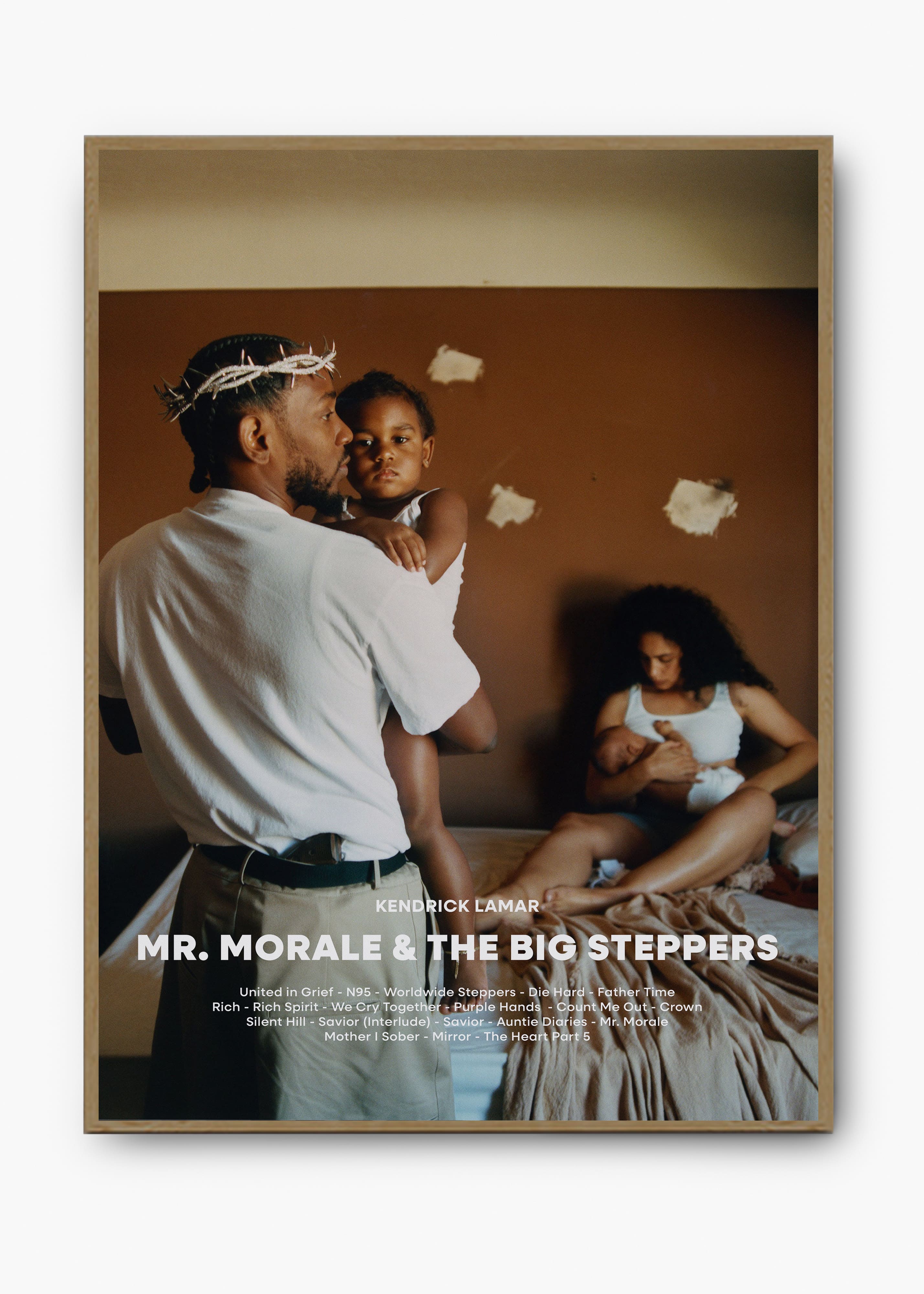 Quadro decorativo Kendrick Lamar Mr Morale The Big Steppers — arte de rap para parede | Cübe Quadros