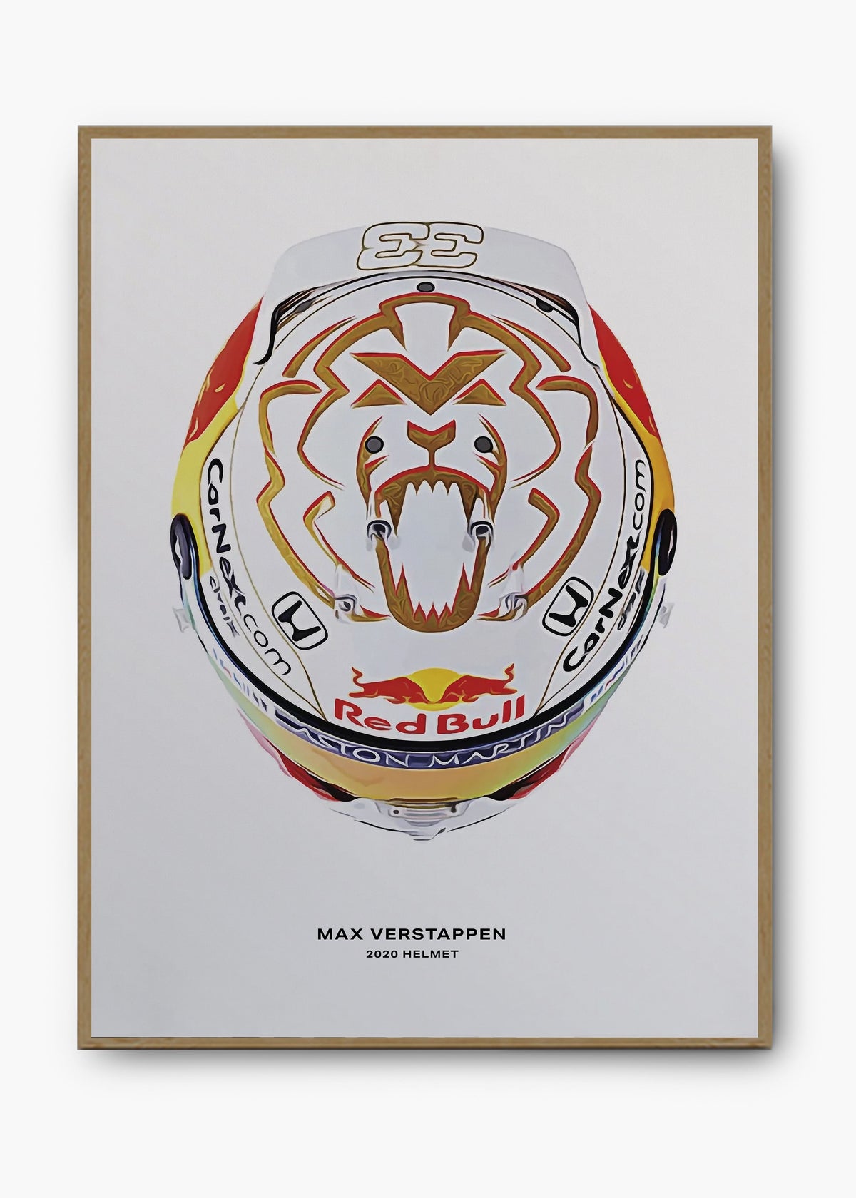 Quadro decorativo Max Verstappen 2020 — arte de automobilismo para parede | Cübe Quadros