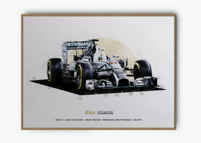 Quadro Lewis Hamilton 2014 World Champion