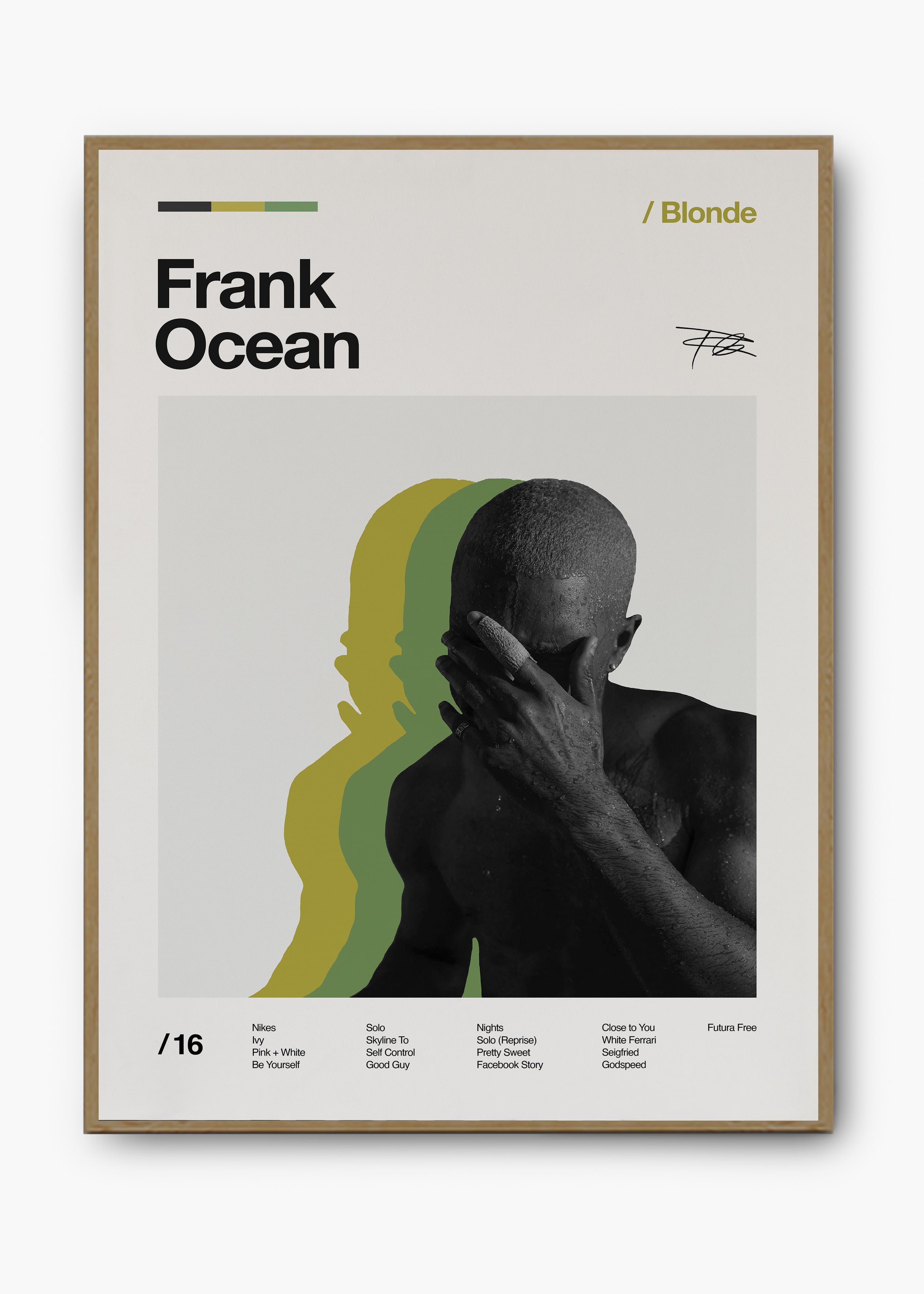 Quadro Frank Ocean Blonde | Capa de Álbum | Cübe
