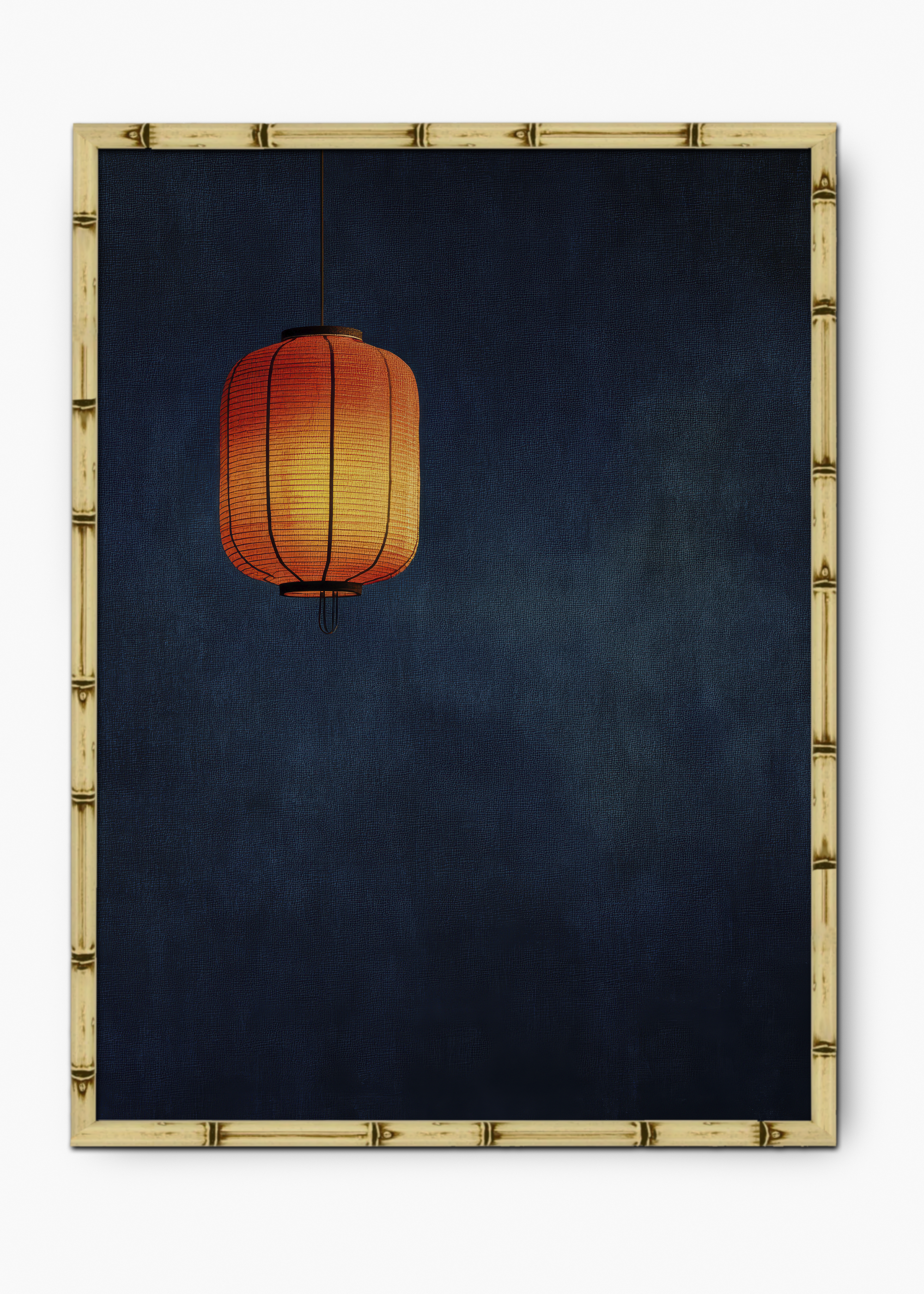 Quadro Japonês Interior Light Edição Especial Bamboo - Moldura Natural