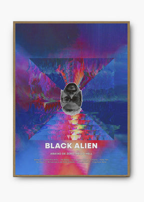 Quadro Black Allien Abaixo de Zero Hello Hell Capa
