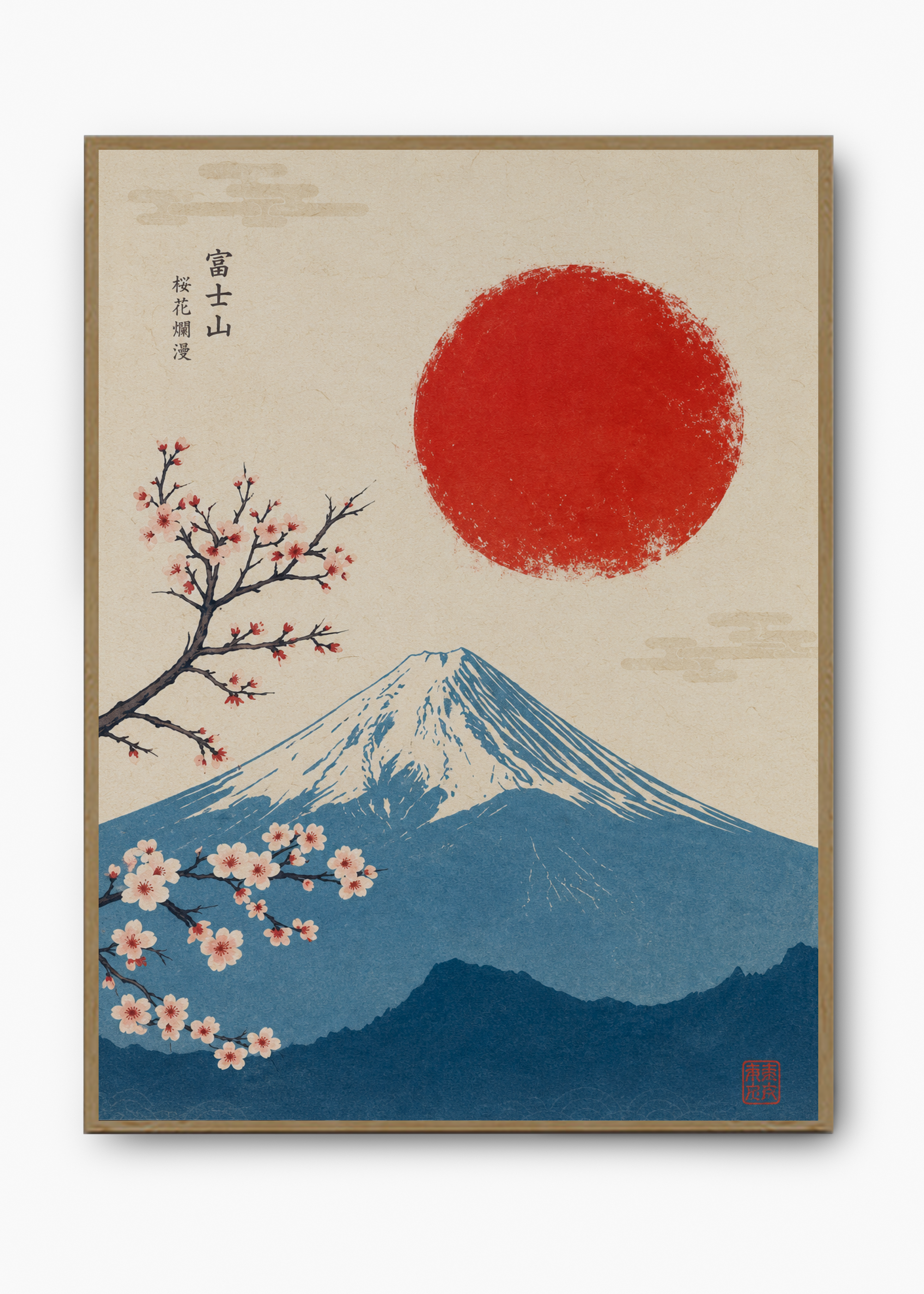 Quadro Japonês Sakura Fuji - 3