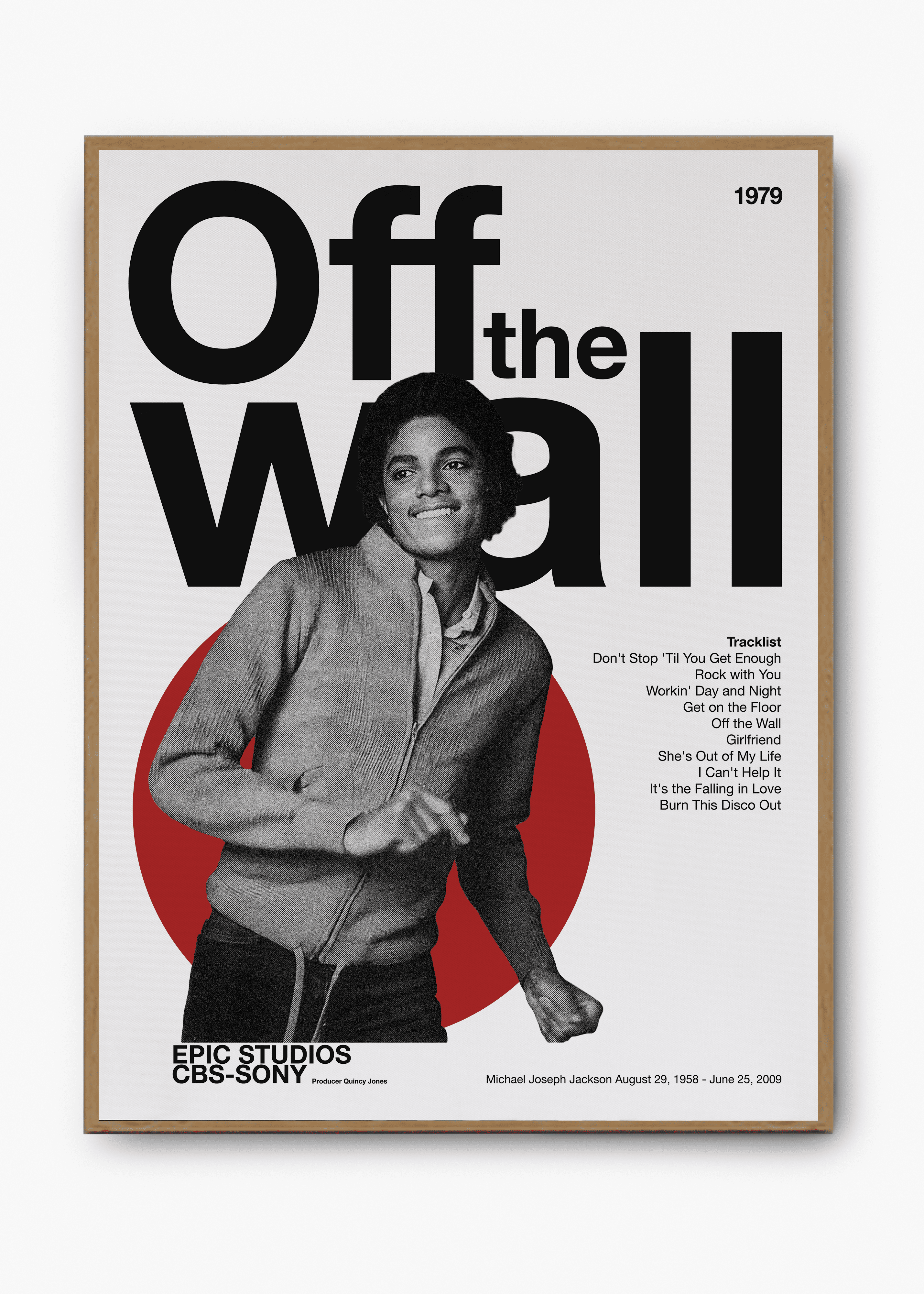 Quadro Michael Jackson Off The Wall Red