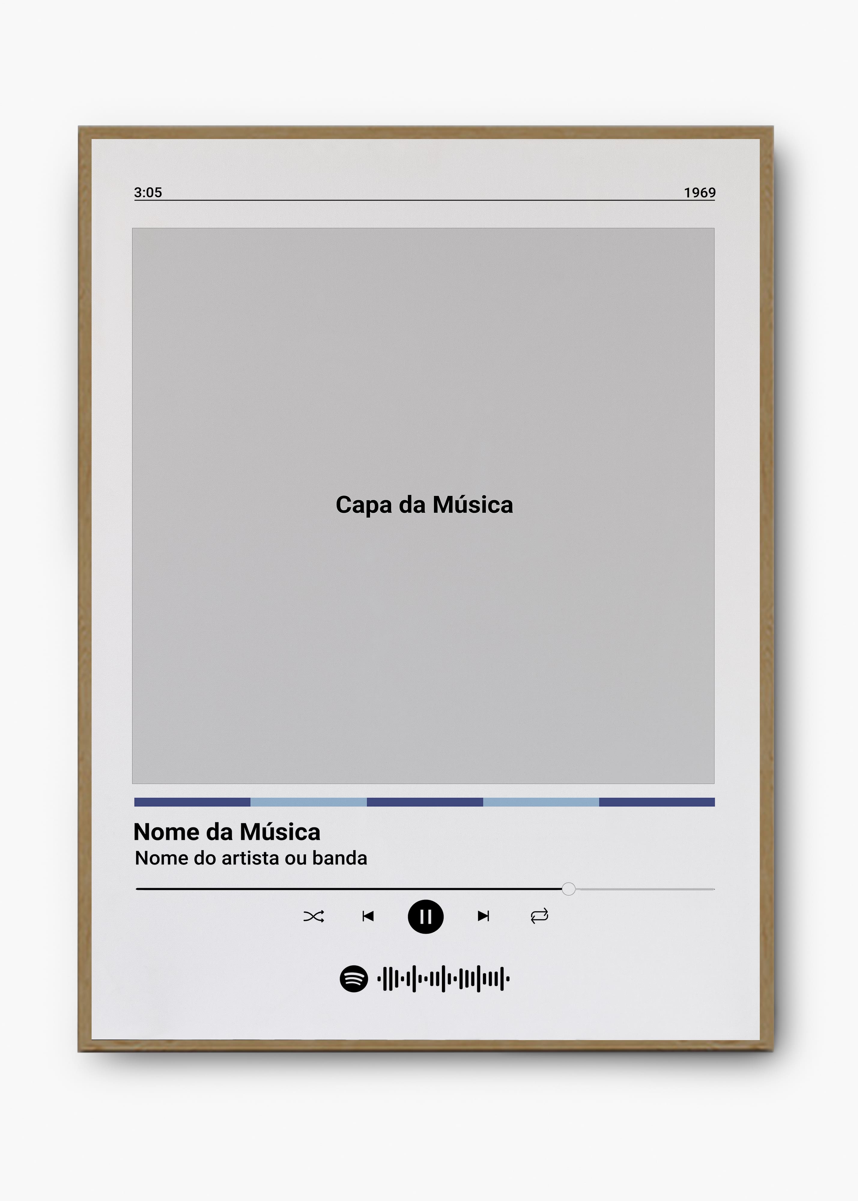 Quadro Spotify Personalizável - Música