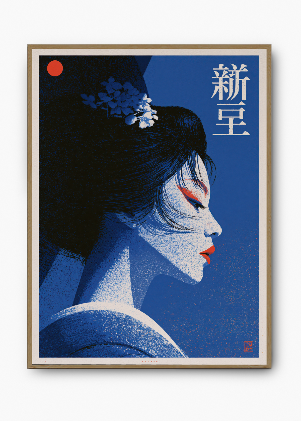 Quadro Japonês Blue Geisha - 3