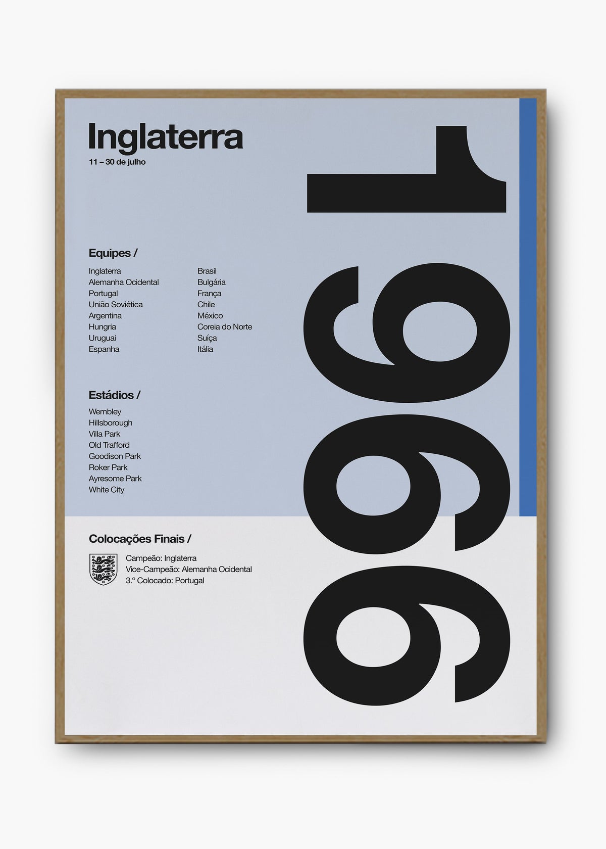 Quadro Copa do Mundo Inglaterra 1966