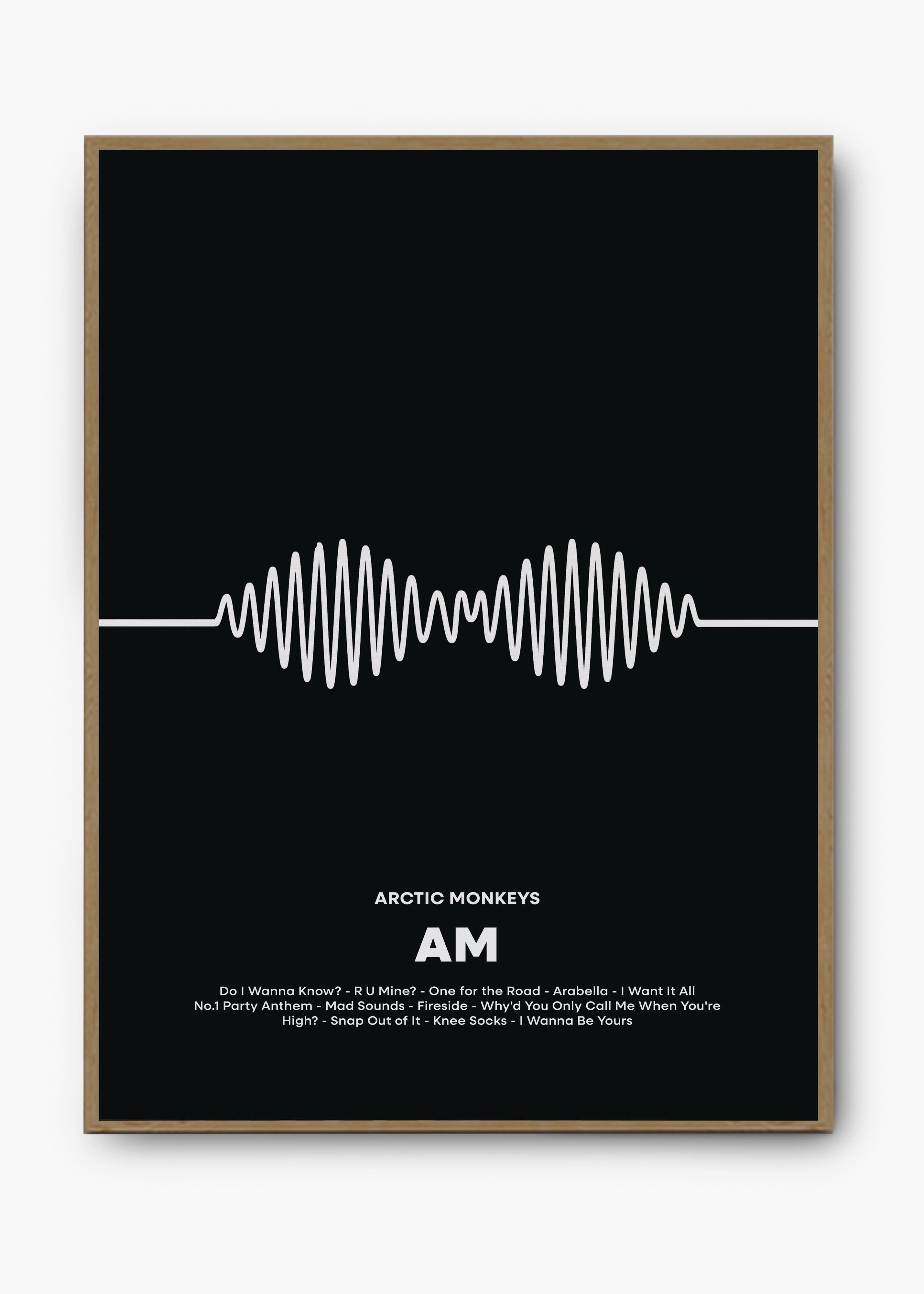 Quadro decorativo Arctic Monkeys AM — arte de rock para parede | Cübe Quadros