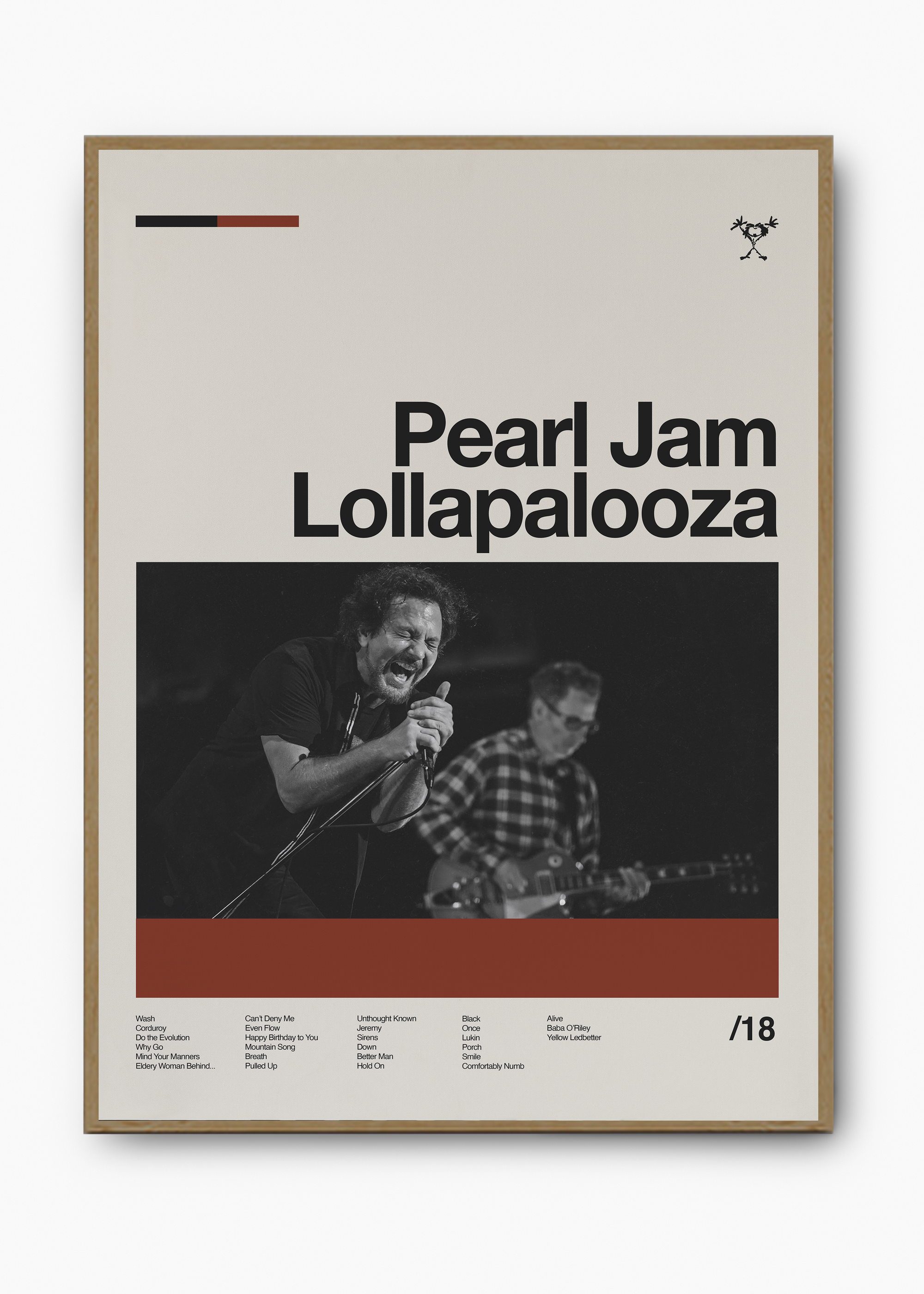 Quadro Pearl Jam Lollapalooza 2018 - 3