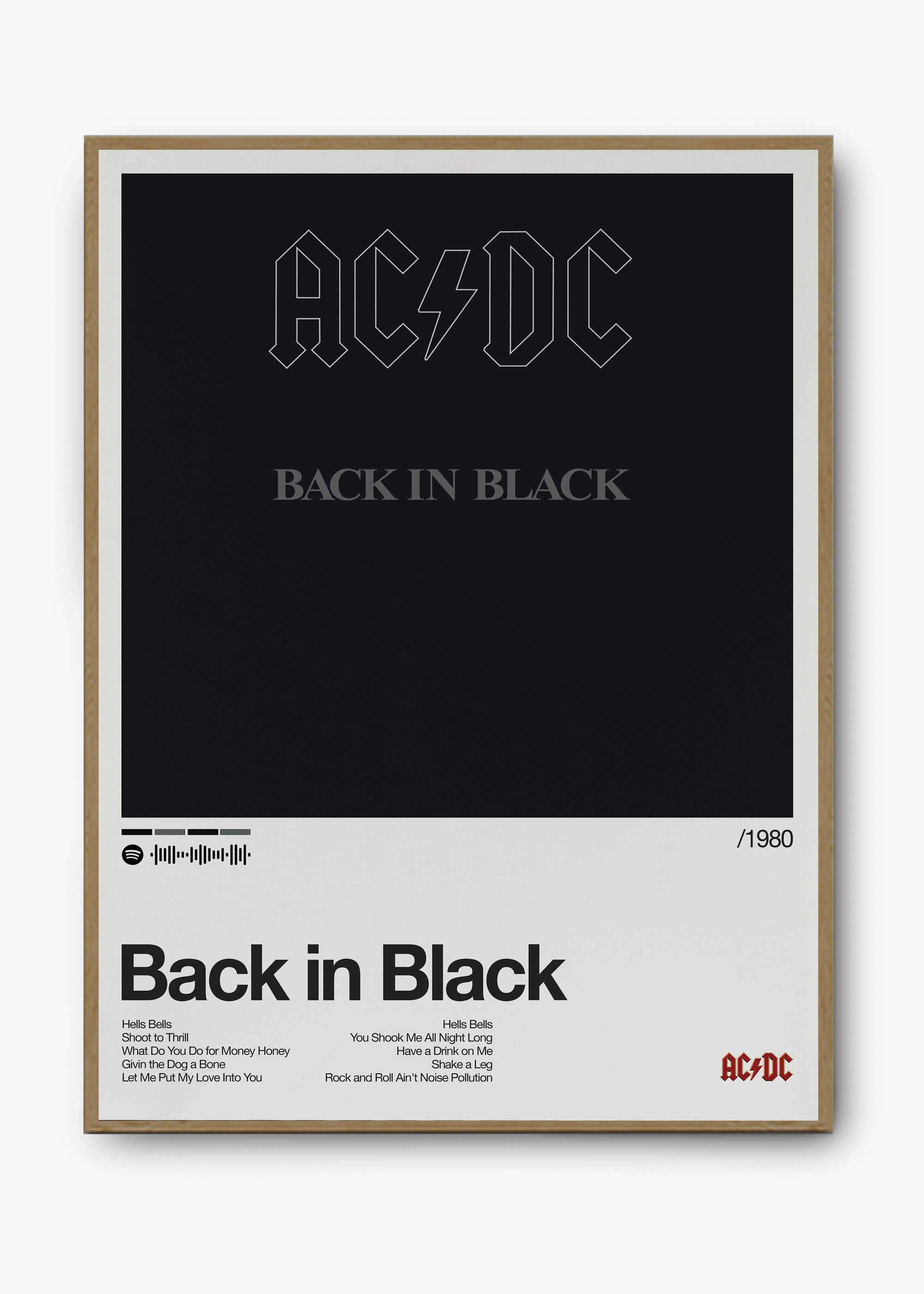 Quadro AC-DC Back in Black - 3