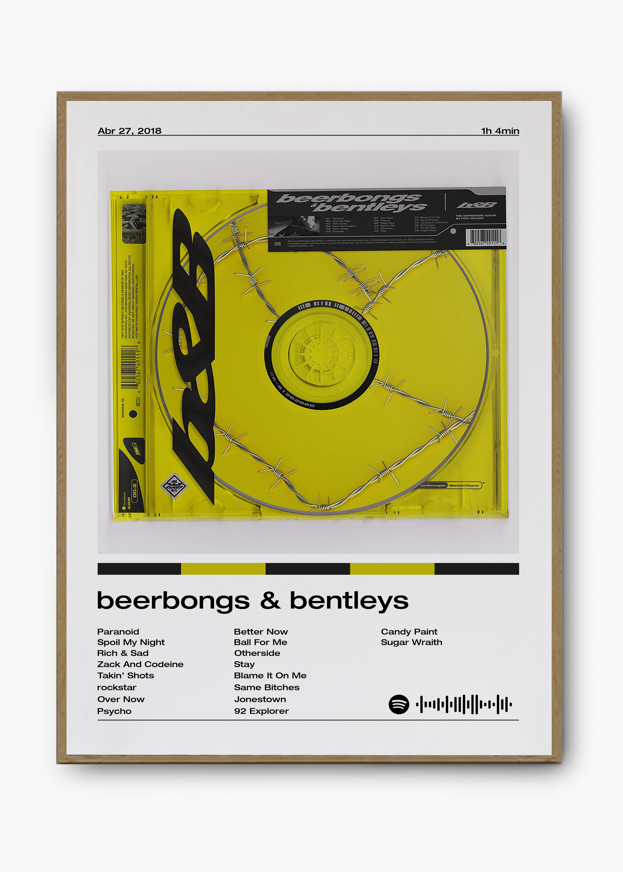 Quadro Post Malone Beerbongs & Bentleys - 3