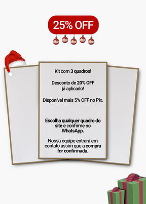Kit 3 Quadros A Sua Escolha