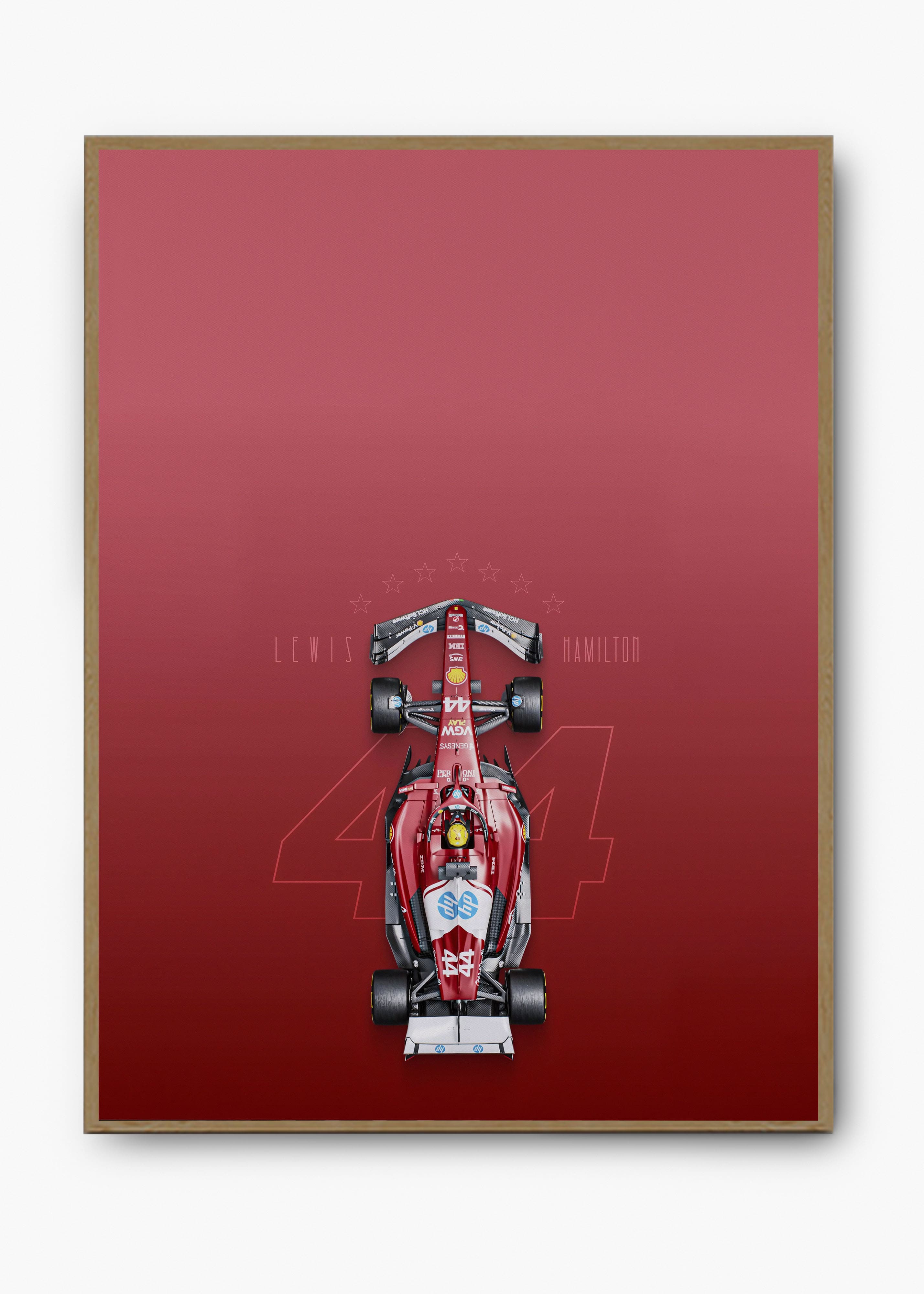 Quadro Lewis Hamilton Ferrari