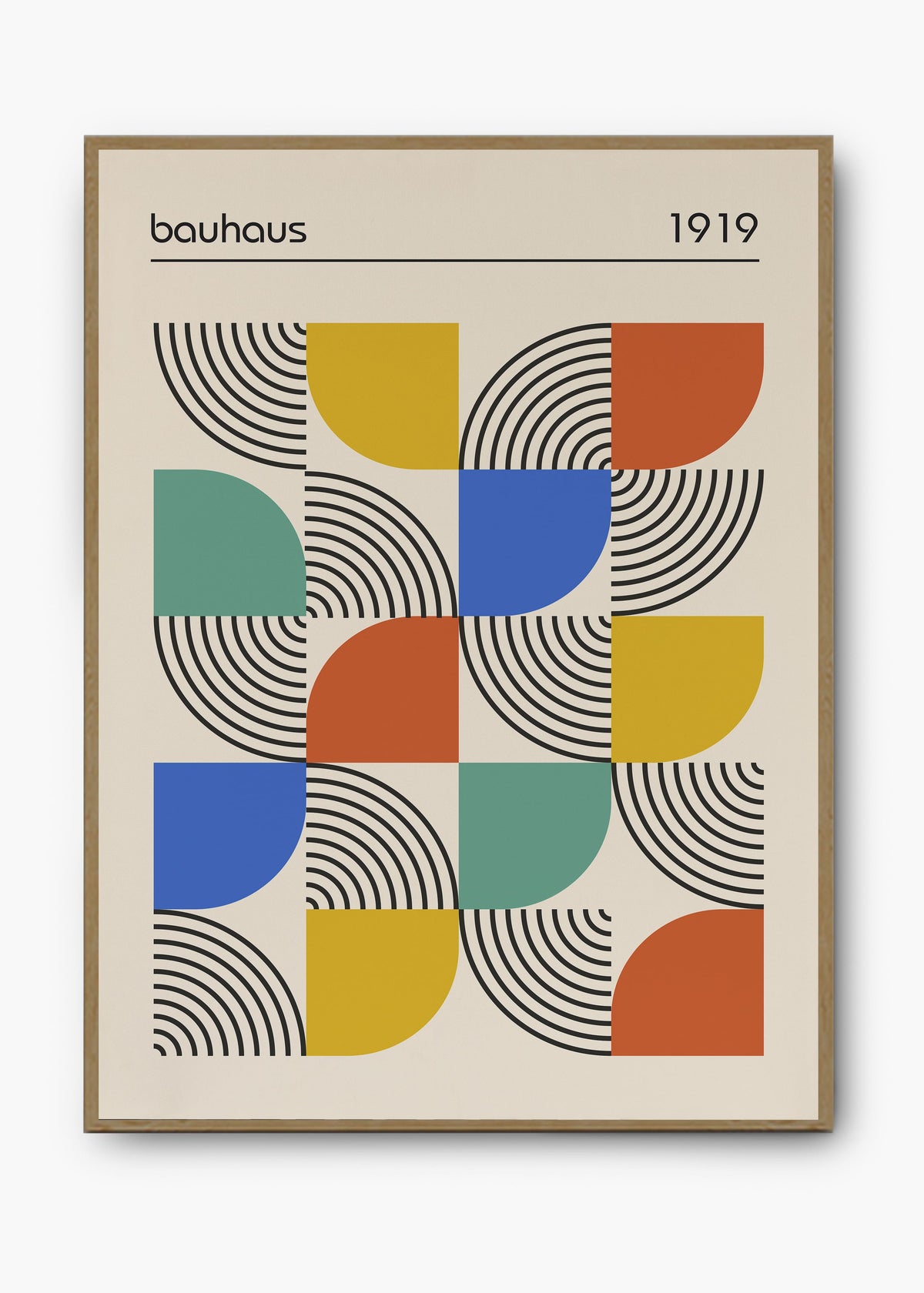 Quadro Bauhaus Geometric Harmony