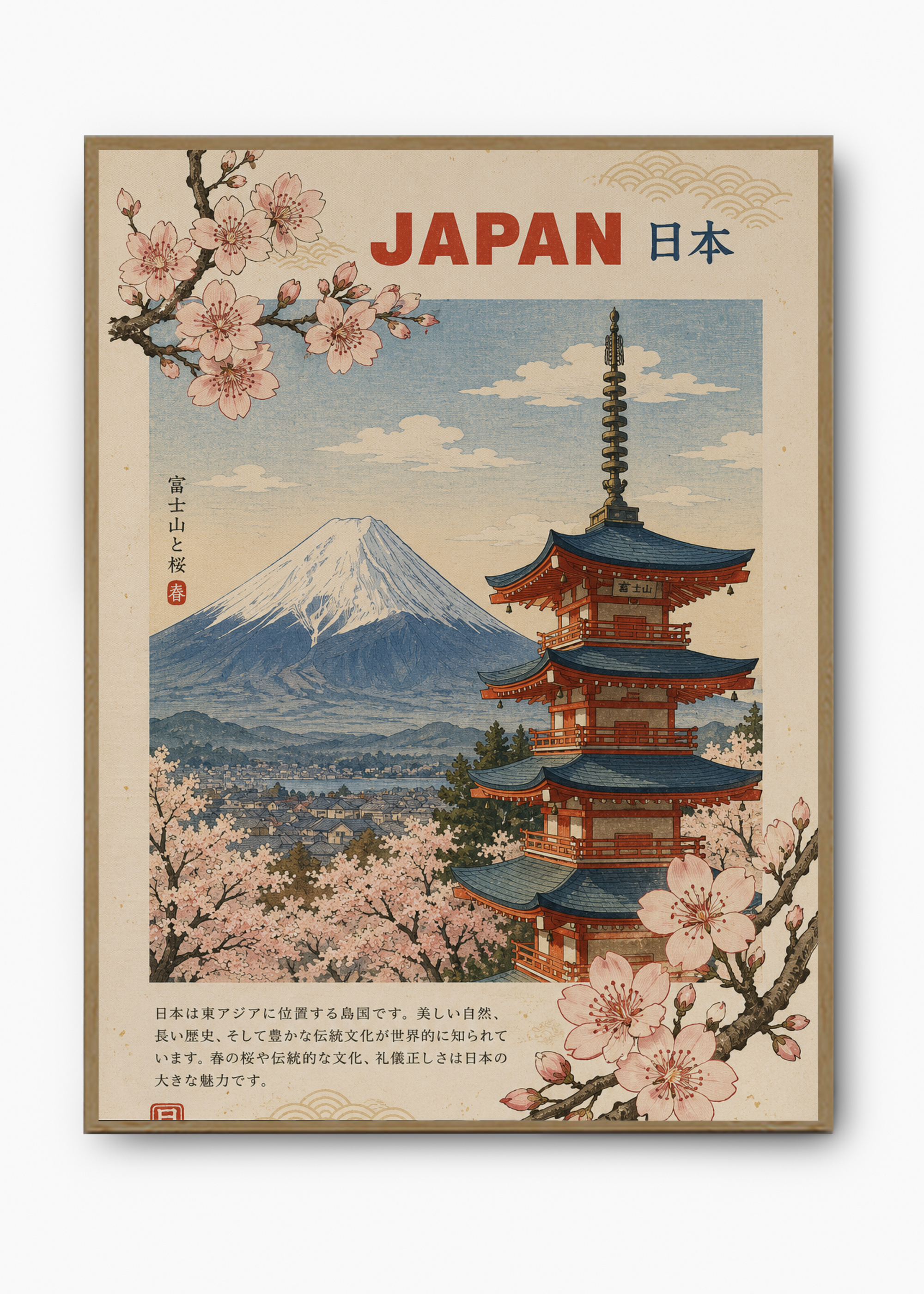 Quadro Japonês Nippon Pagoda - 3