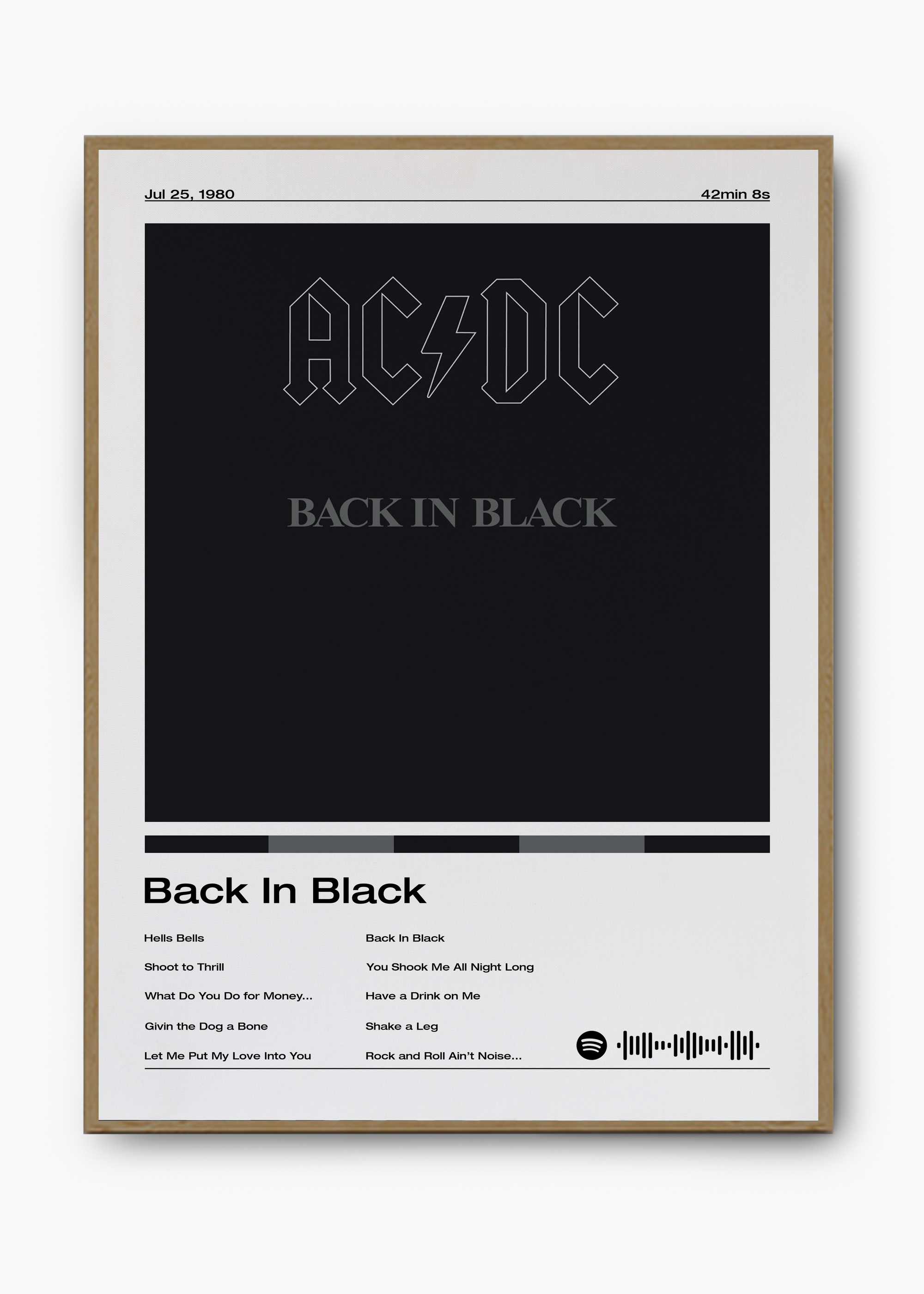 Quadro AC:DC Back in Black v2 - 3