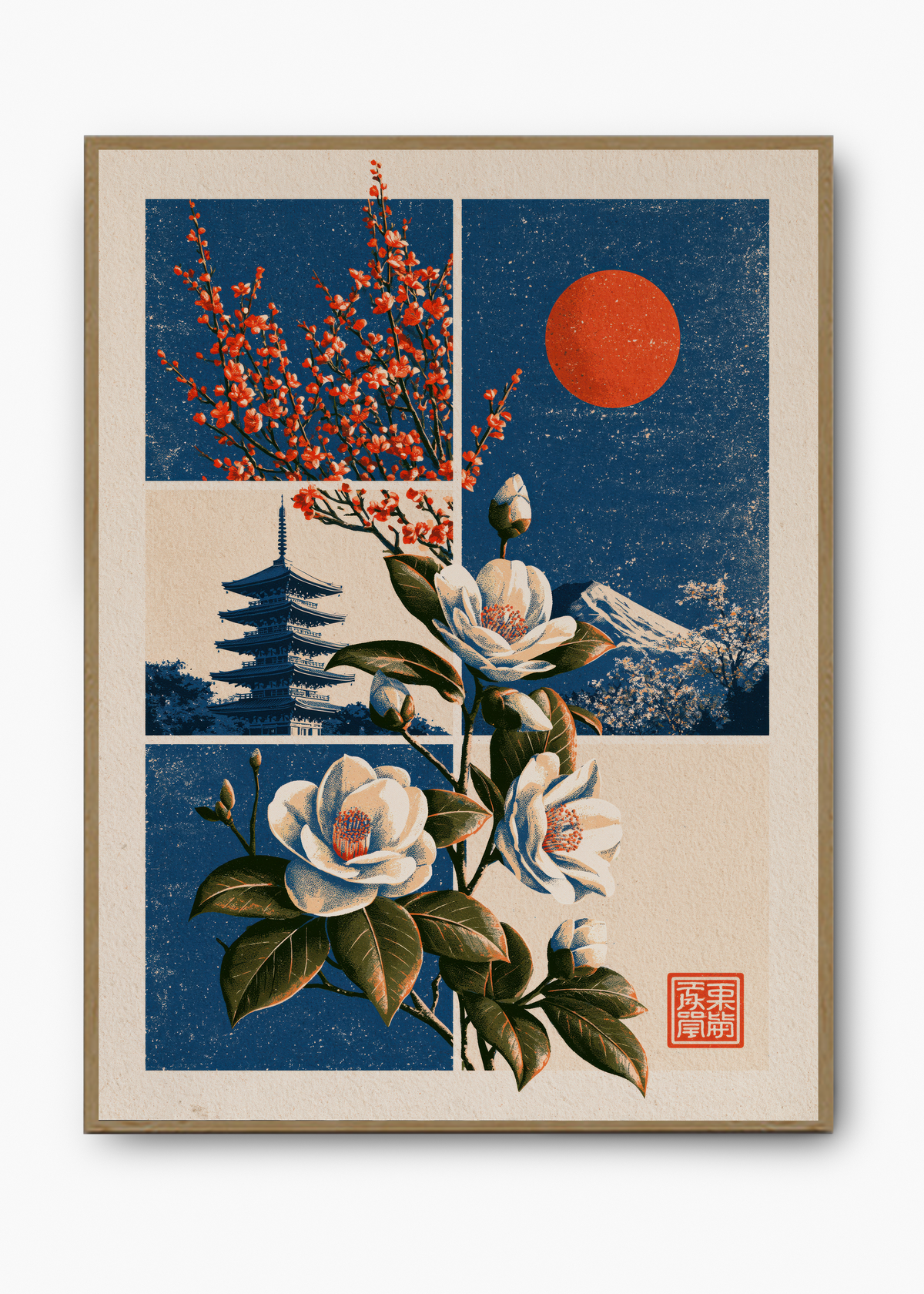 Quadro Japonês Blossom Collage - 3
