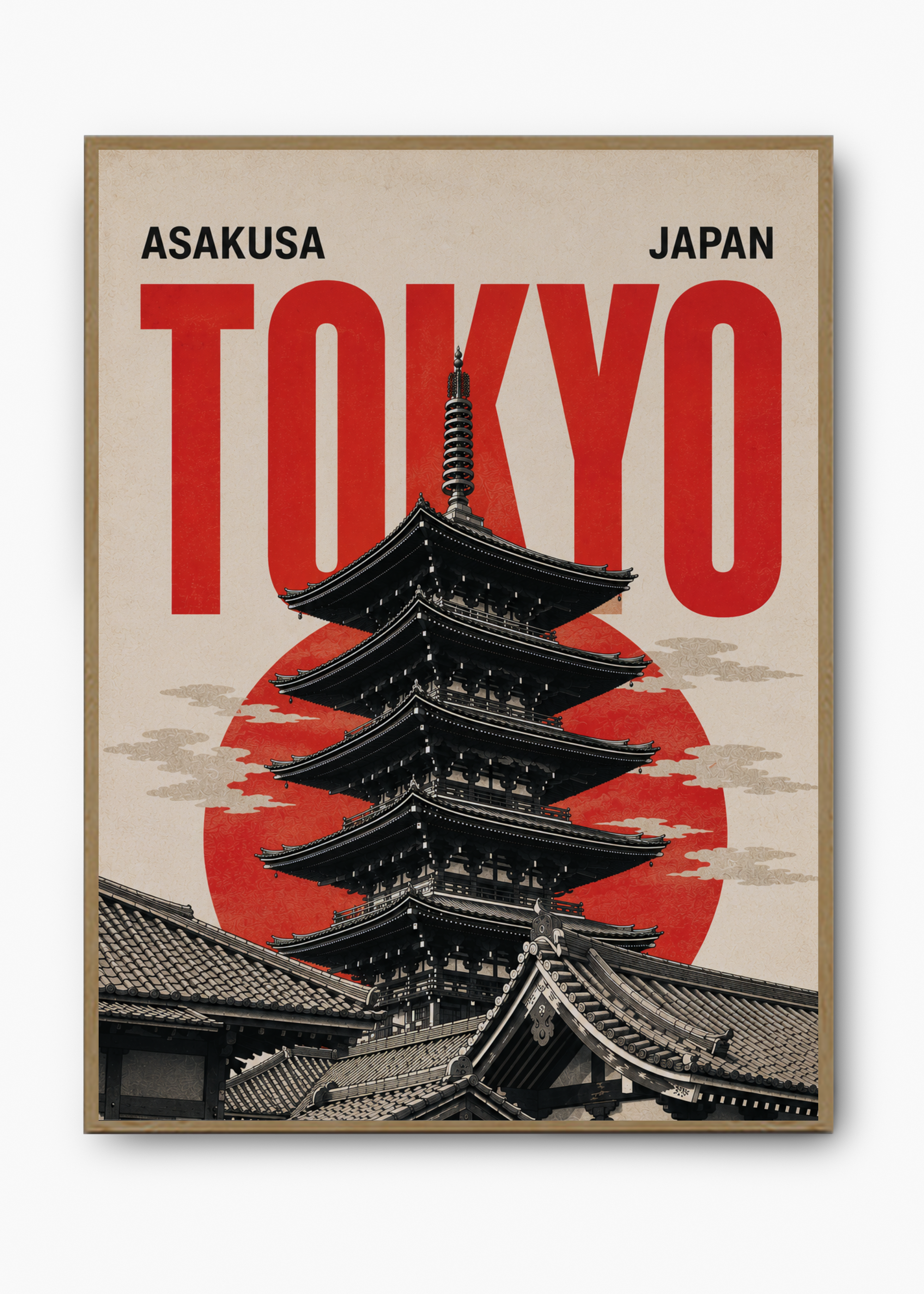 Quadro Japonês Asakusa Red - 3