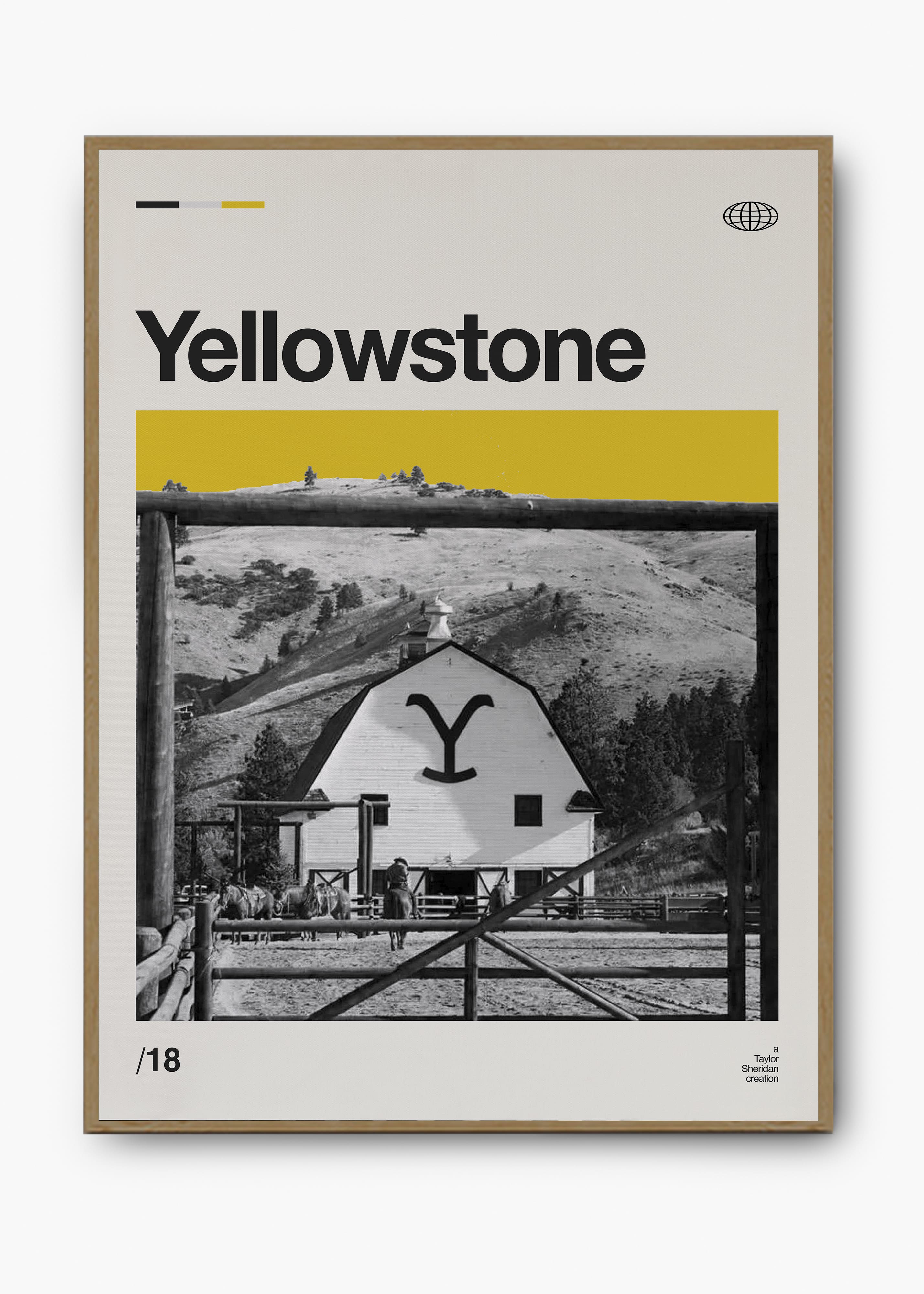 Quadro decorativo Yellowstone — arte de série para parede | Cübe Quadros