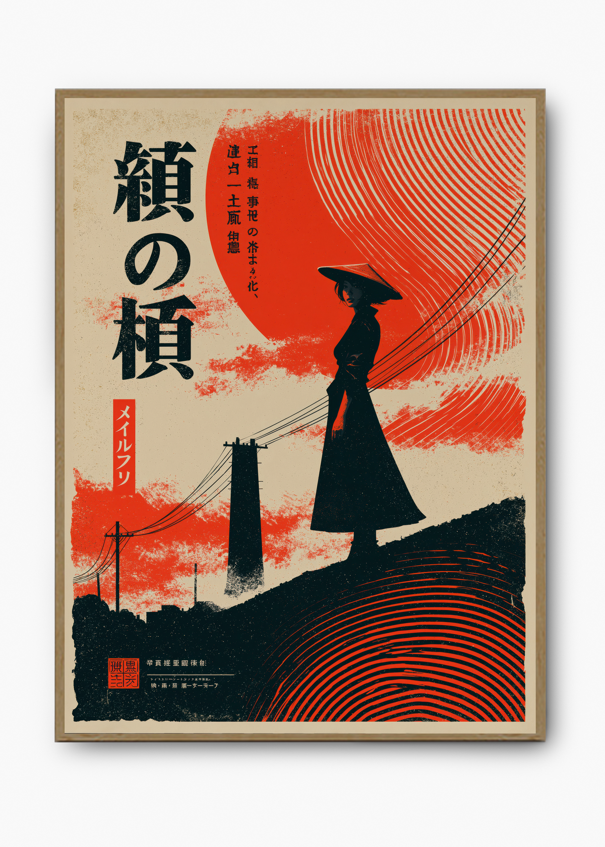 Quadro Japonês Ronin Silhouette - 3
