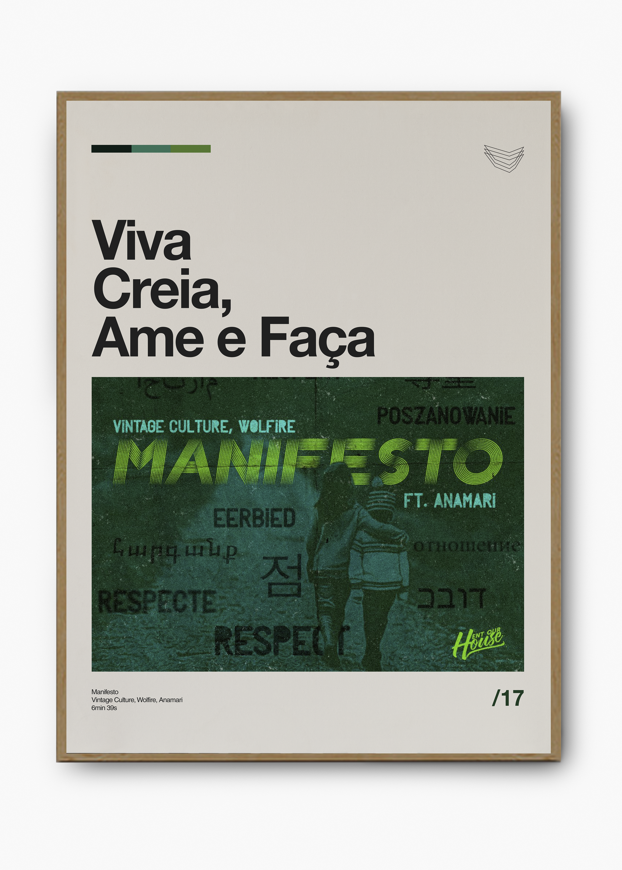 Quadro Vintage Culture Viva Creia, Ame e Faça - 3
